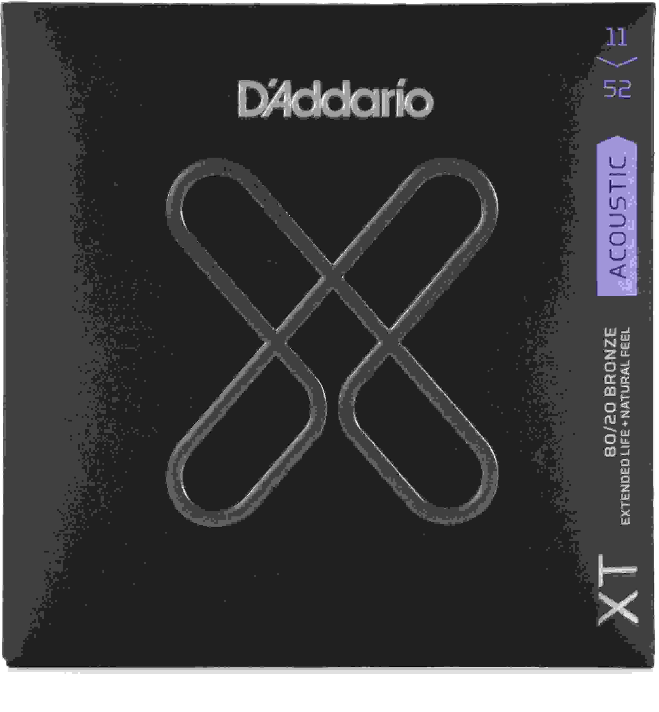 D'Addario XTABR1152 XT 80/20 Bronze Coated Acoustic Guitar Strings - .011-.052 Custom Light