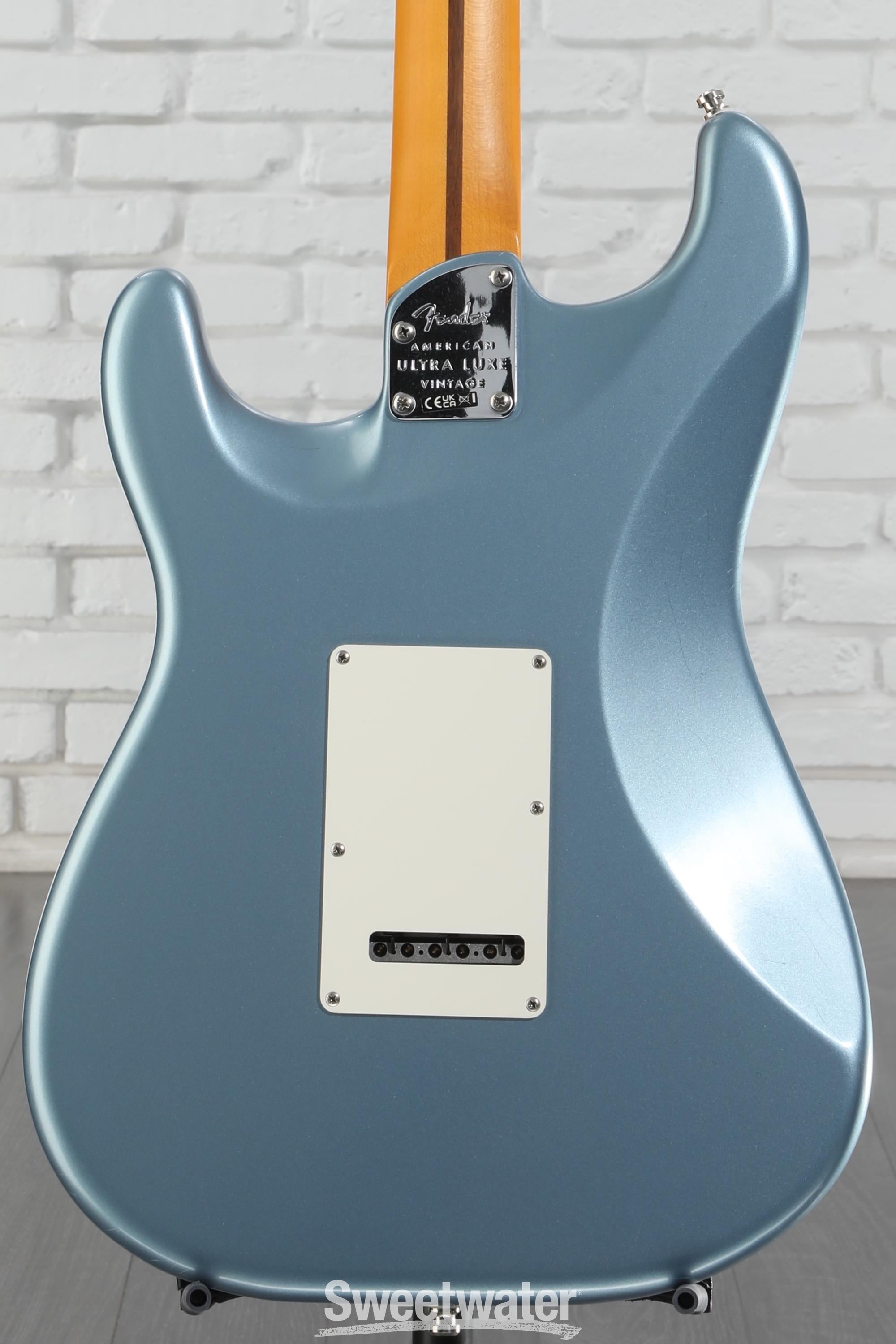 Fender American Ultra Luxe Vintage '60s Stratocaster Electric Guitar - Ice Blue Metallic, Heirloom Lacquer, Sweetwater Exclusive