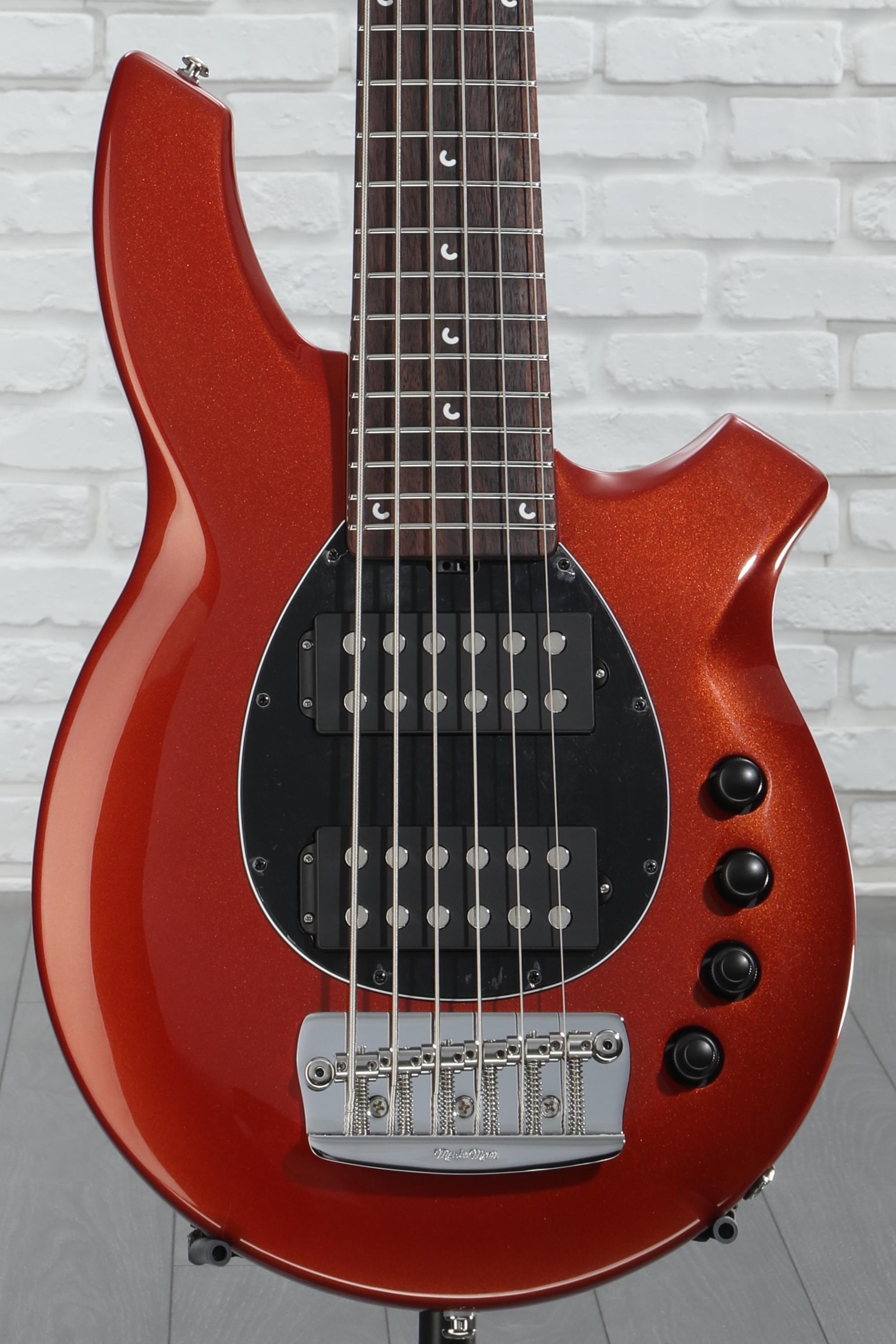 Ernie Ball Music Man Bongo 6HH Electric Bass Guitar - Blood