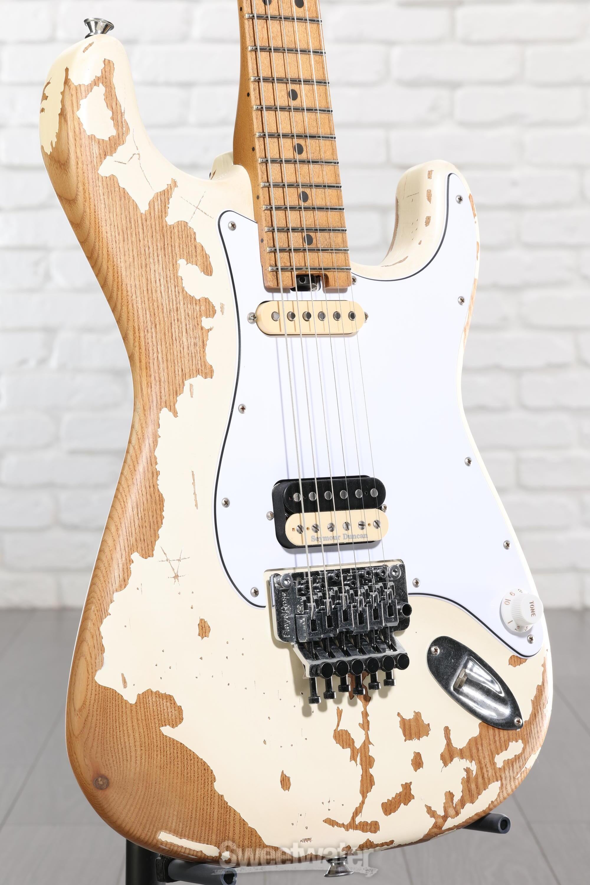 Photo of Charvel Super-Stock SC1 Artist Signature Limited-edition Henrik Danhage Electric Guitar - White Relic