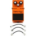 Photo of Boss DS-1 Distortion Pedal with 3 Patch Cables