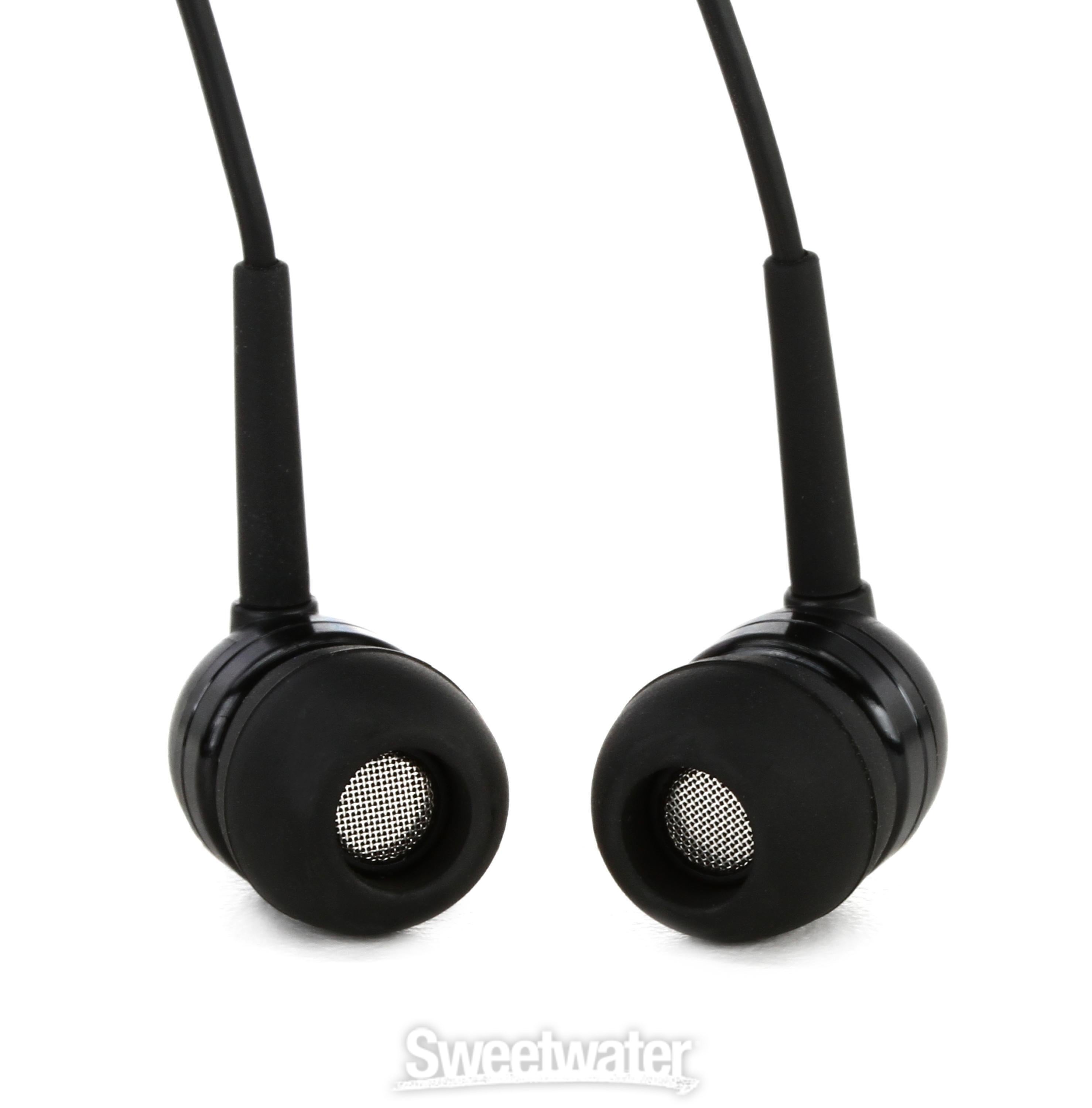 Black earphones with discount mic