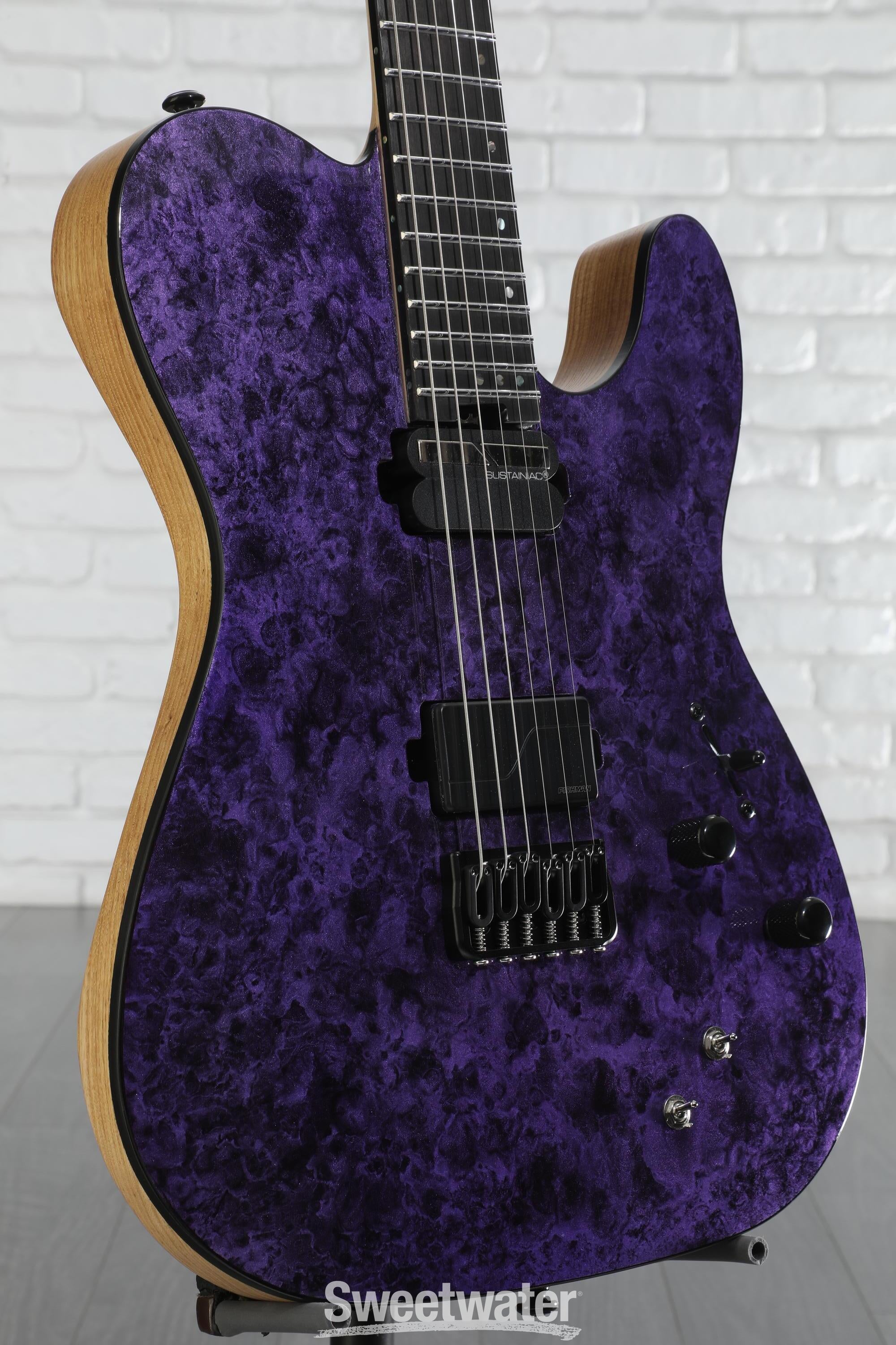 Schecter PT SLS Elite Baritone Electric Guitar - Purple Reign, Sweetwater Exclusive