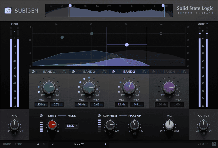 Solid State Logic Subgen Sub-bass Harmonic Generator Plug-in 