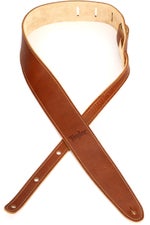 Photo of Taylor Leather/ Suede 2.5" Guitar Strap - Medium Brown