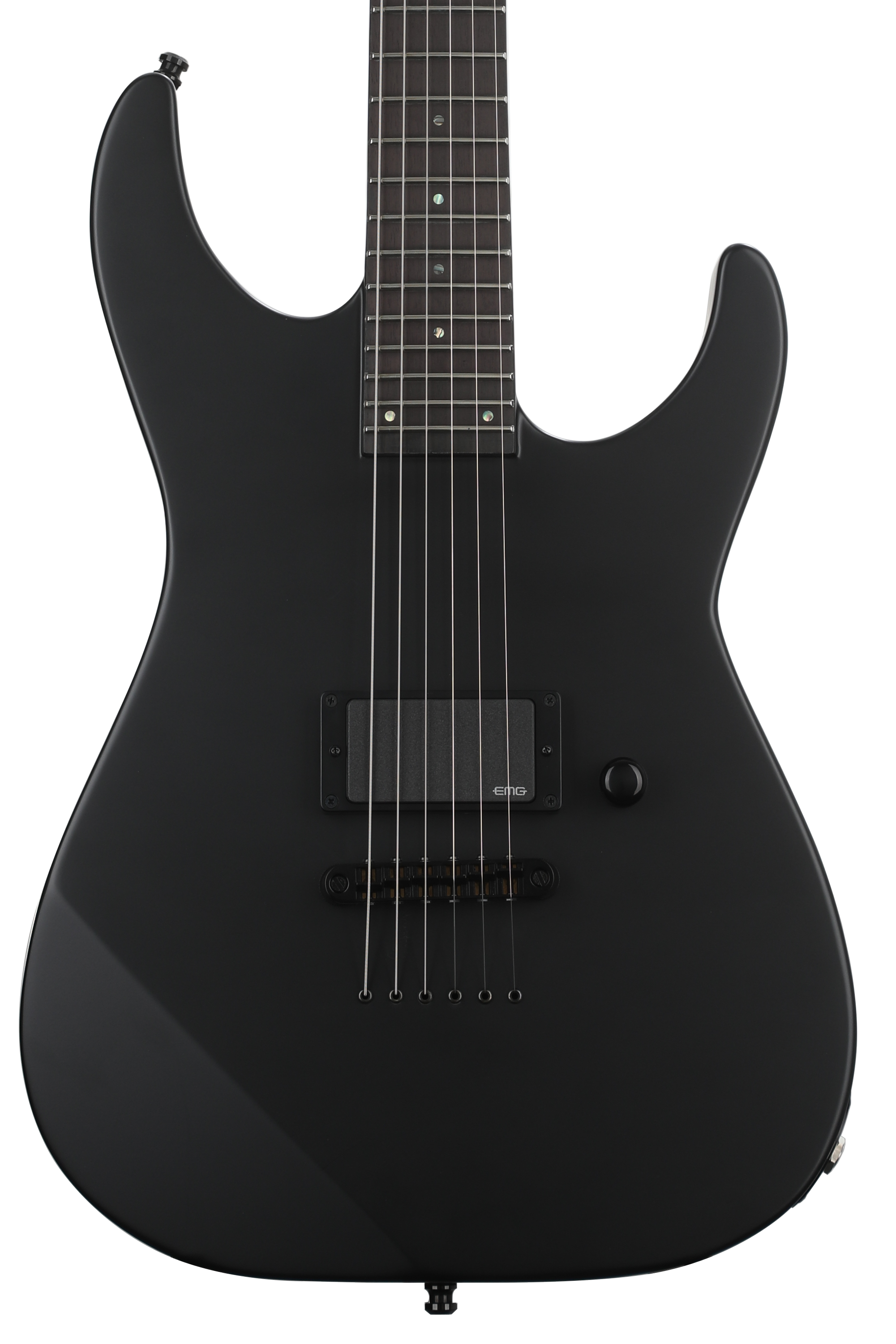 ESP E-II MI Thru NT Electric Guitar - Black Satin