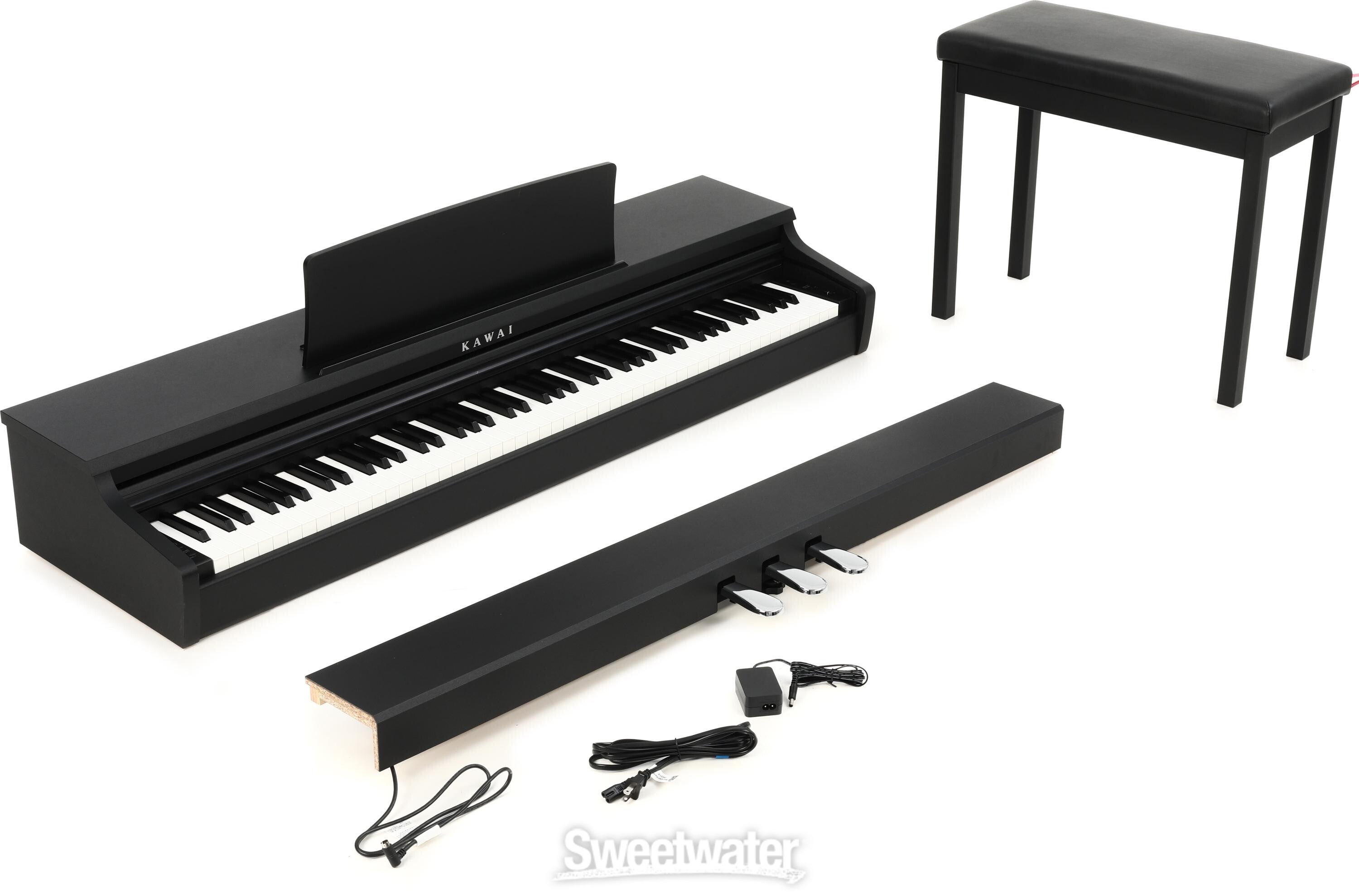 Kawai KDP75 Digital Home Piano - Embossed Black | Sweetwater