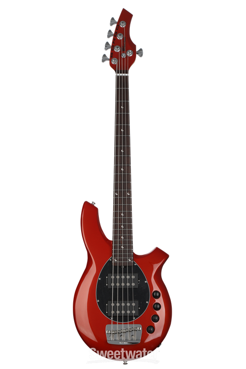 Ernie Ball Music Man Bongo 5HH Electric Bass Guitar - Blood Orange