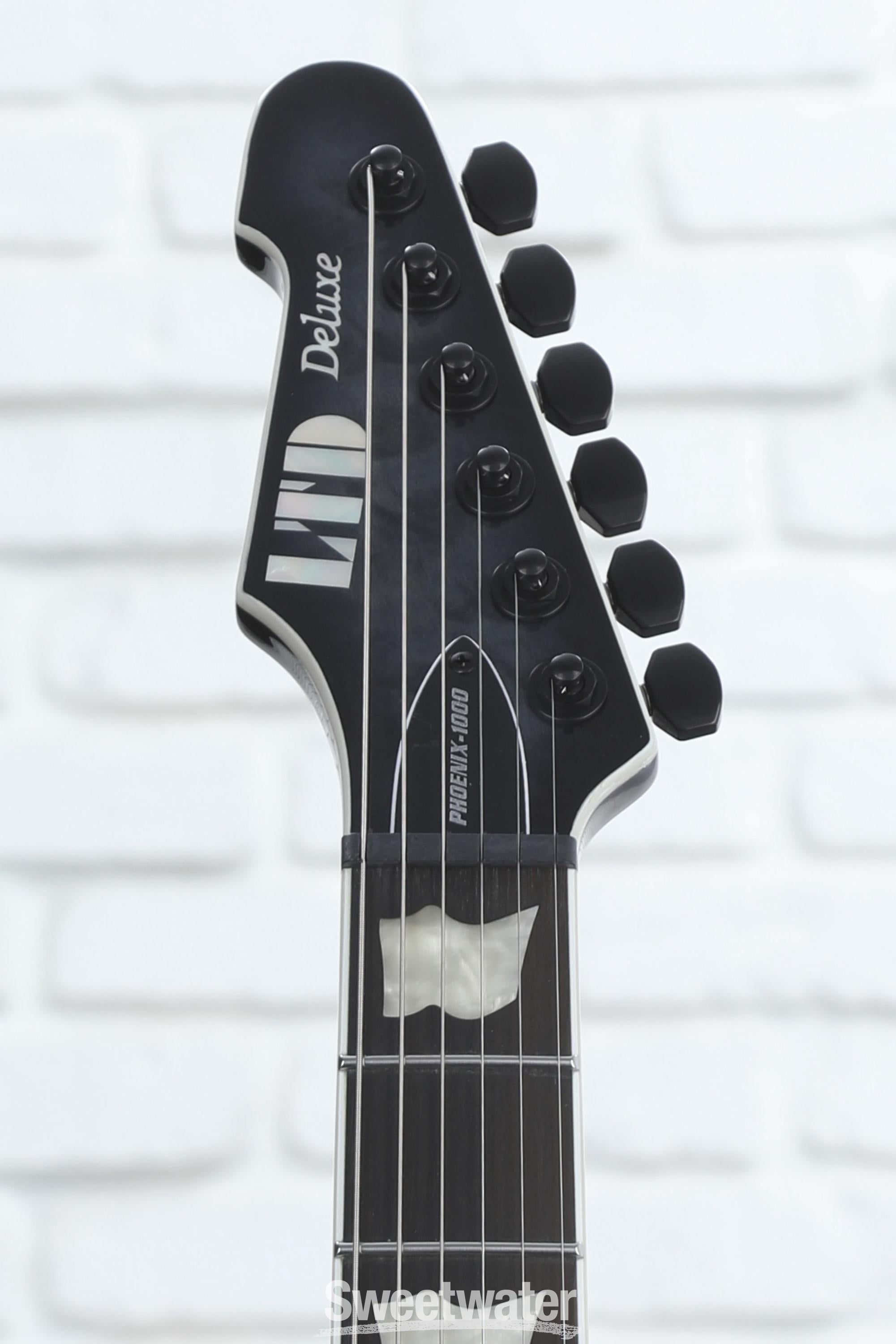 ESP LTD Phoenix-1000 QM Electric Guitar - See-thru Black