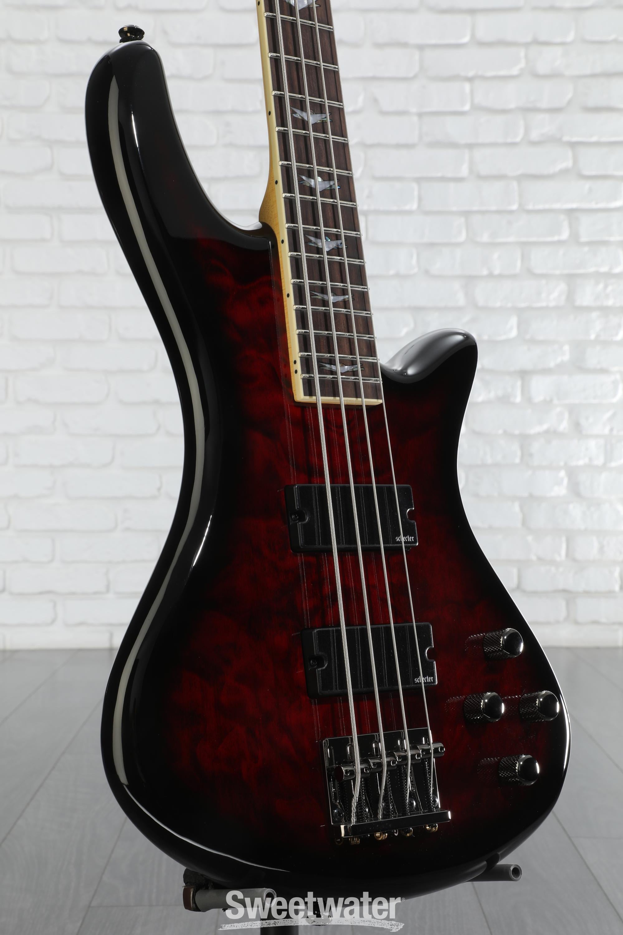 Schecter Stiletto Extreme 4 Bass Guitar - Black Cherry