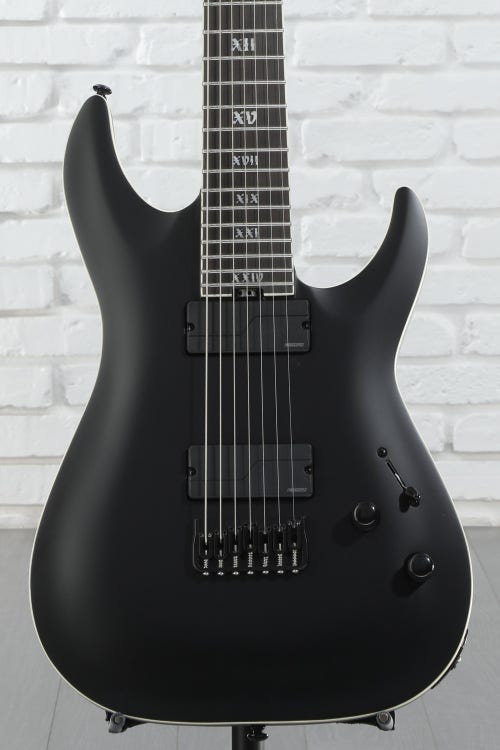 Schecter C-7 SLS Evil Twin Electric Guitar - Satin Black