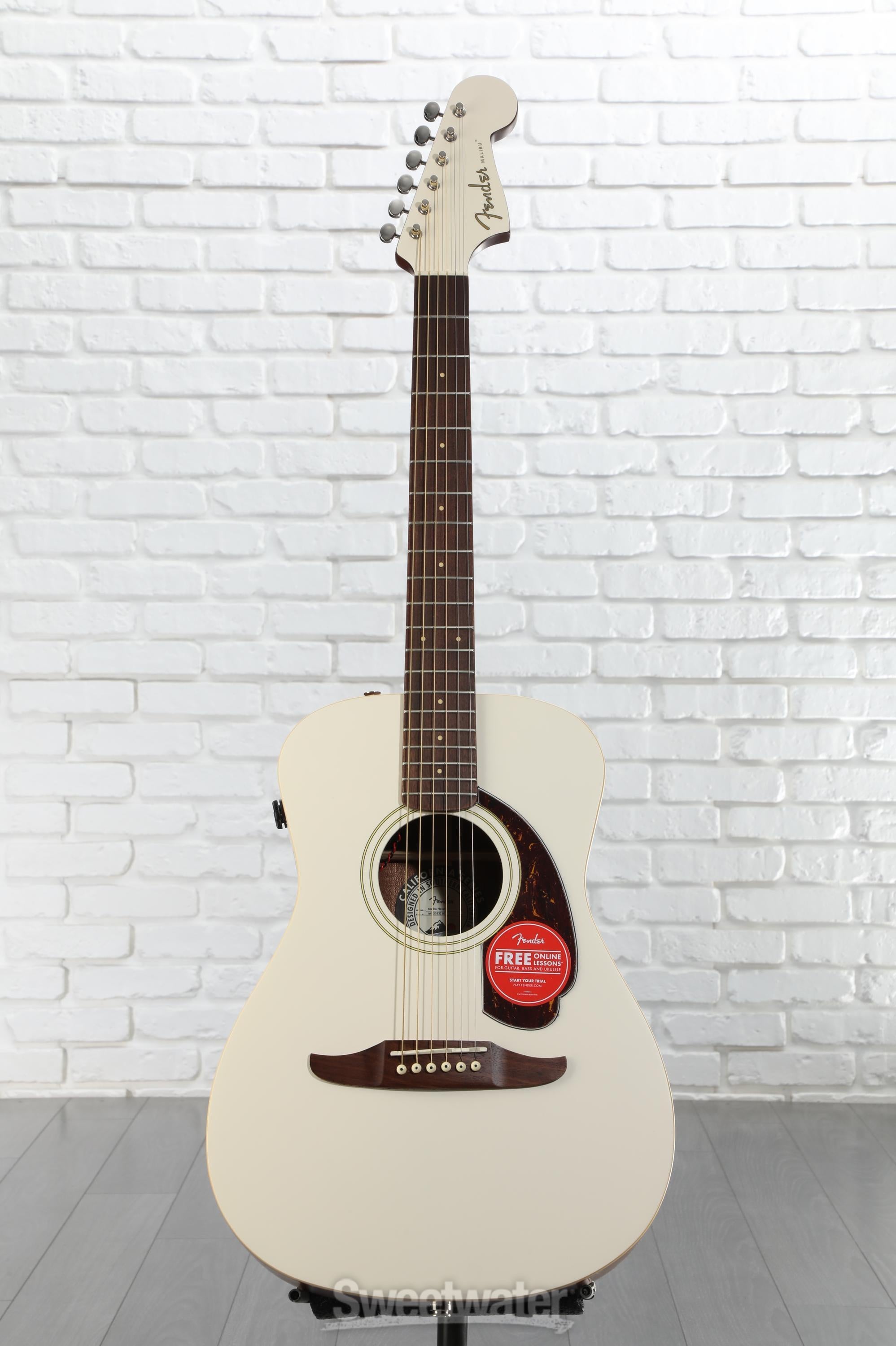 Fender Malibu Player Acoustic-electric Guitar - Olympic White