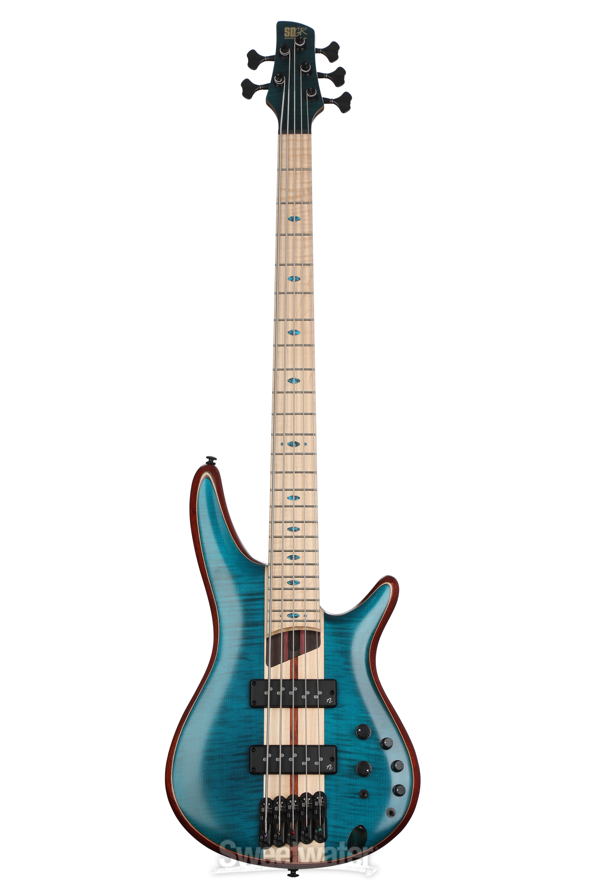 Ibanez SR Premium 5-string Electric Bass - Caribbean Green Low