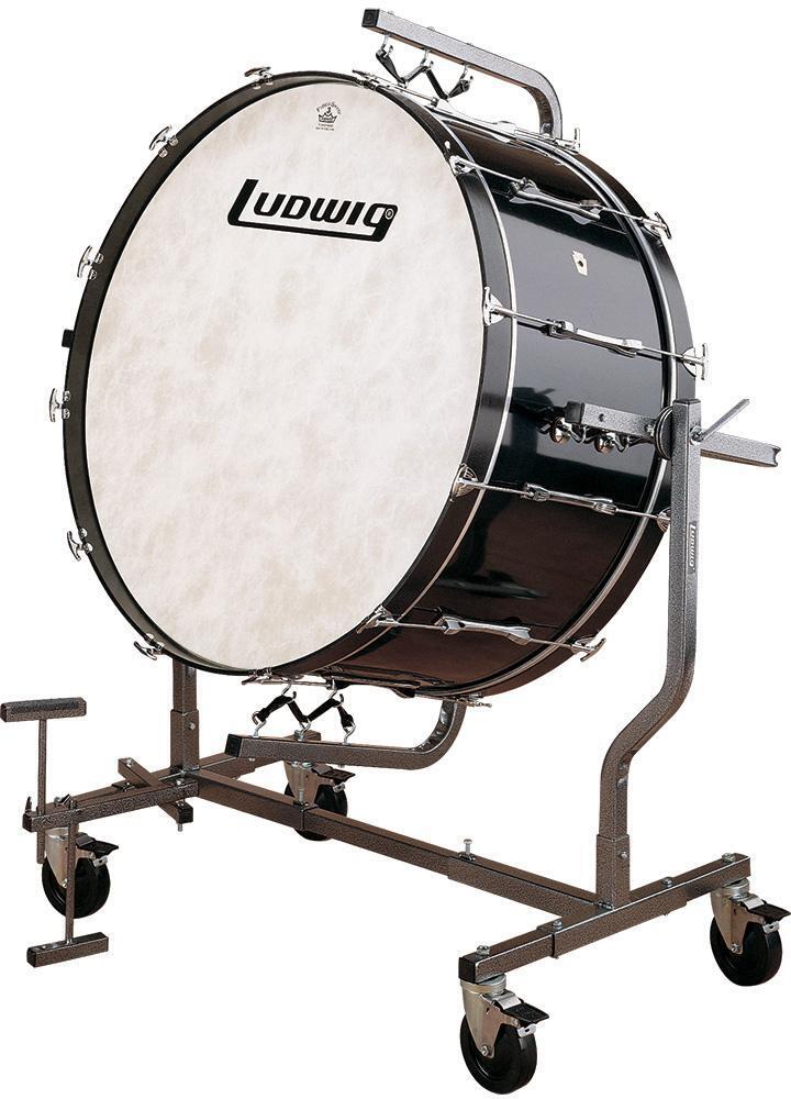 Ludwig Concert Bass Drum with Stand, 18-inch x 36-inch - Black Cortex