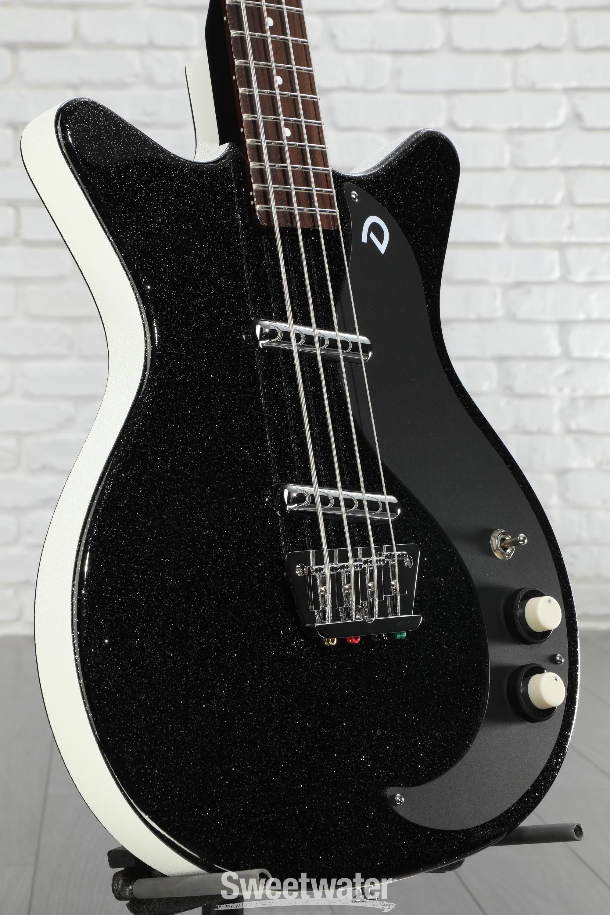 Danelectro '59DC Short Scale Bass Guitar - Black Metalflake