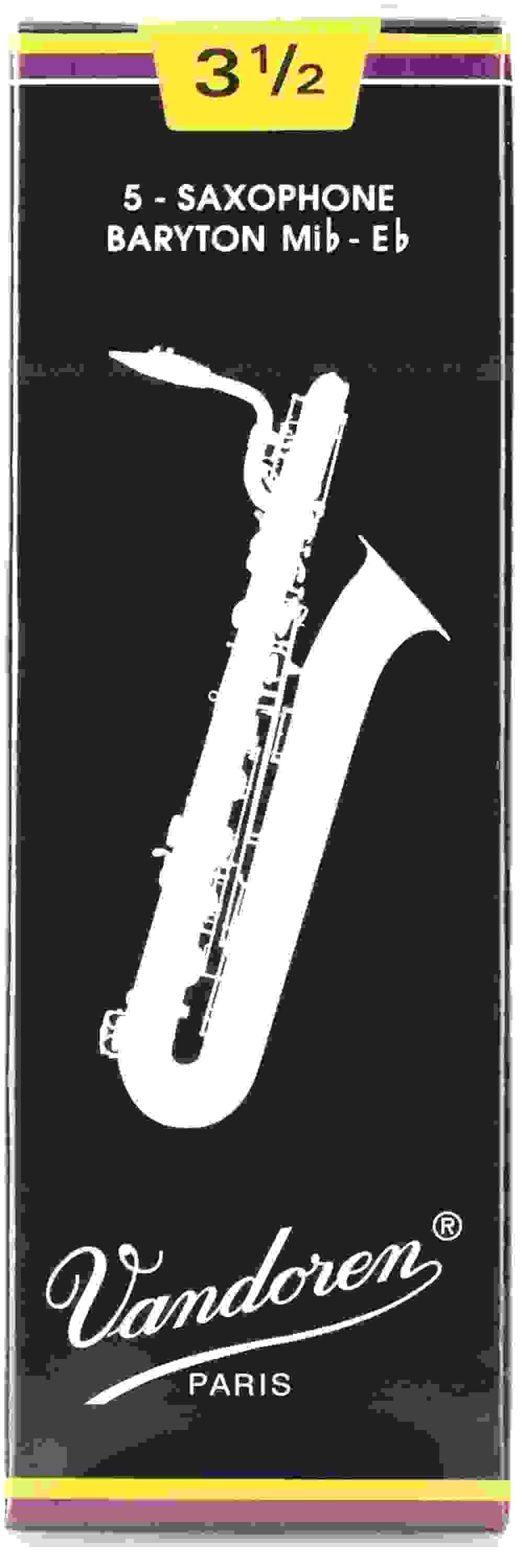Vandoren SR2435 - Traditional Baritone Saxophone Reeds - 3.5 (5-pack)