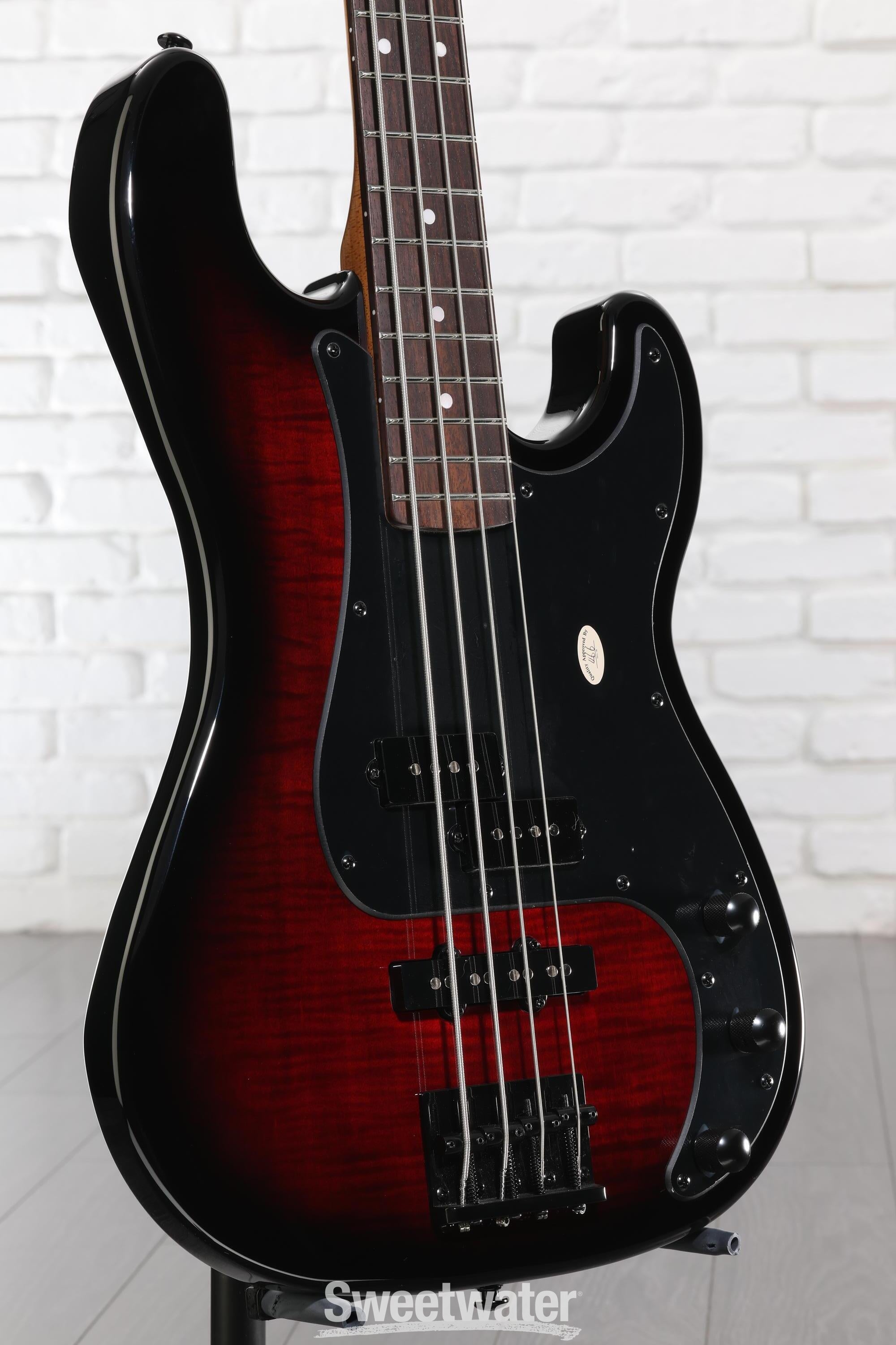 Photo of ESP LTD Surveyor-204DX Electric Bass Guitar - Red Burst