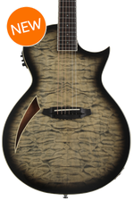 Photo of ESP LTD TL-6QM Thinline Acoustic-electric Guitar - Charcoal Burst