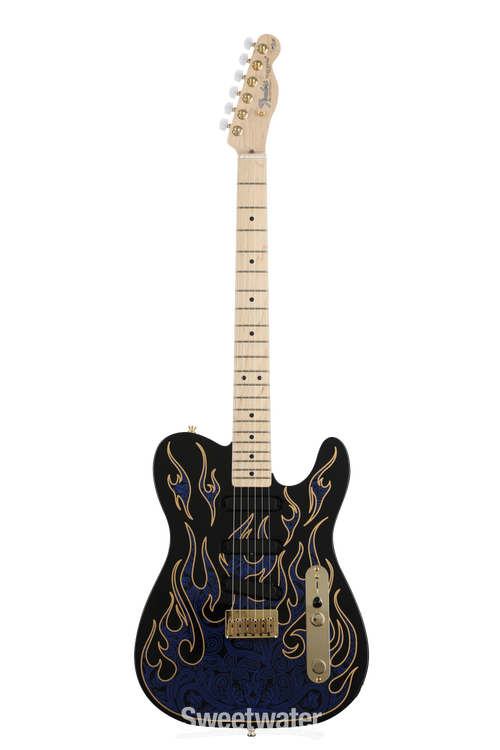 ギター Fender James Burton Standard Telecaster Fender James Burton Telecaster - Blue Paisley Flames