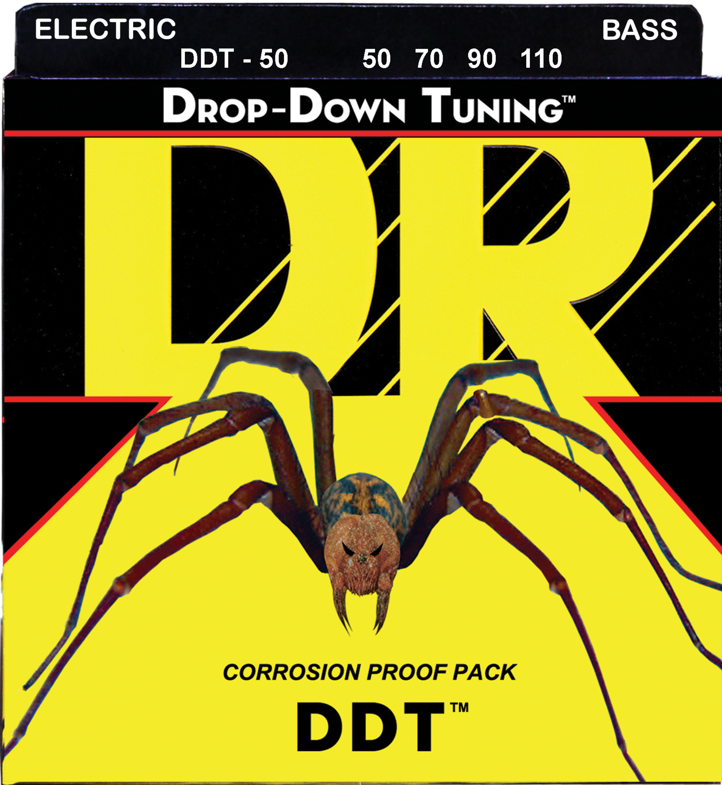 Photo of DR Strings DDT-50 Drop-Down Tuning Stainless Steel Bass Guitar Strings - .050-.110 Heavy