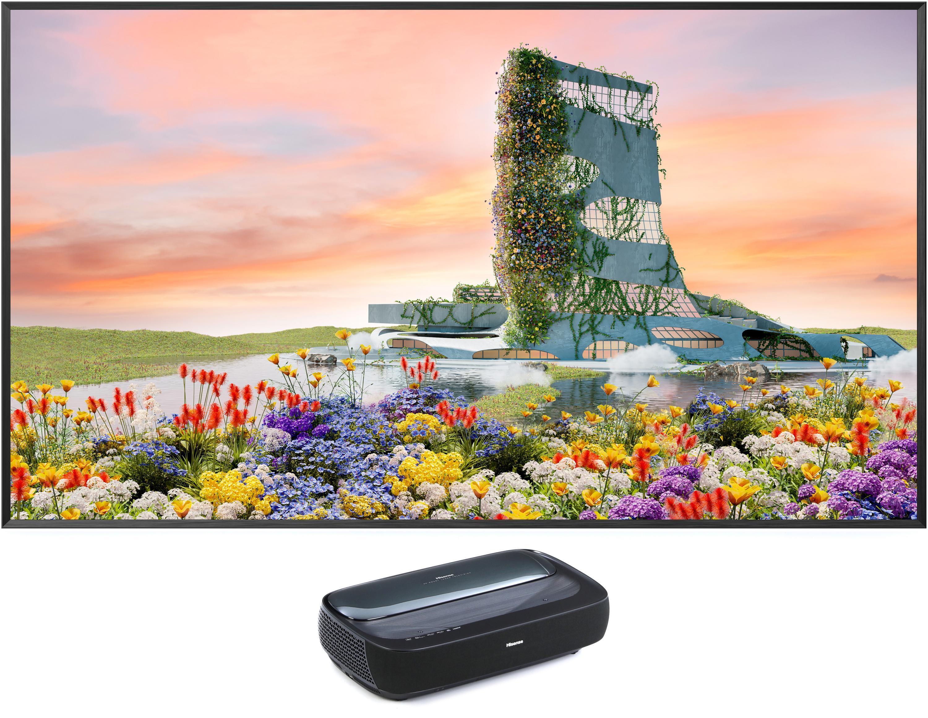 Hisense L9H Shortthrow Trichroma 4K UHD Laser TV Projector and 100