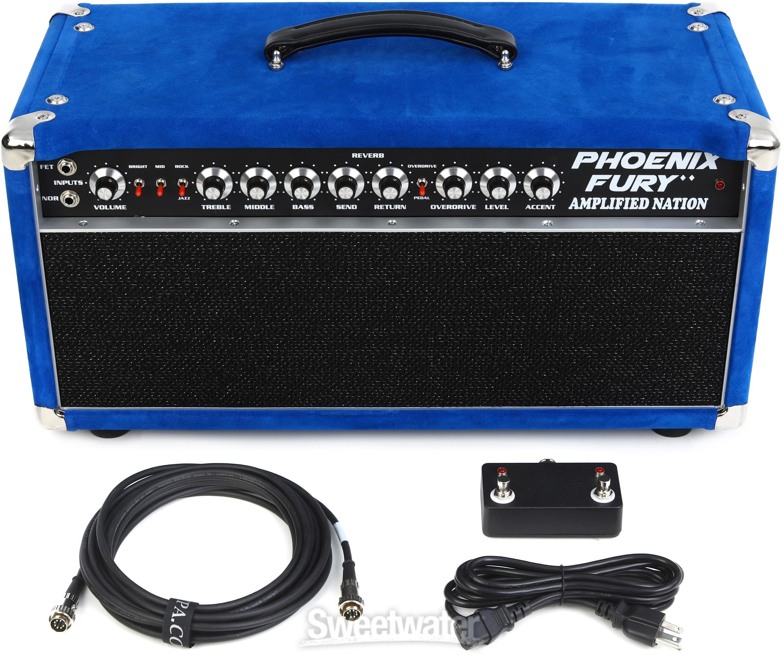 Amplified Nation Phoenix Fury 100-watt Tube Head - Royal Blue