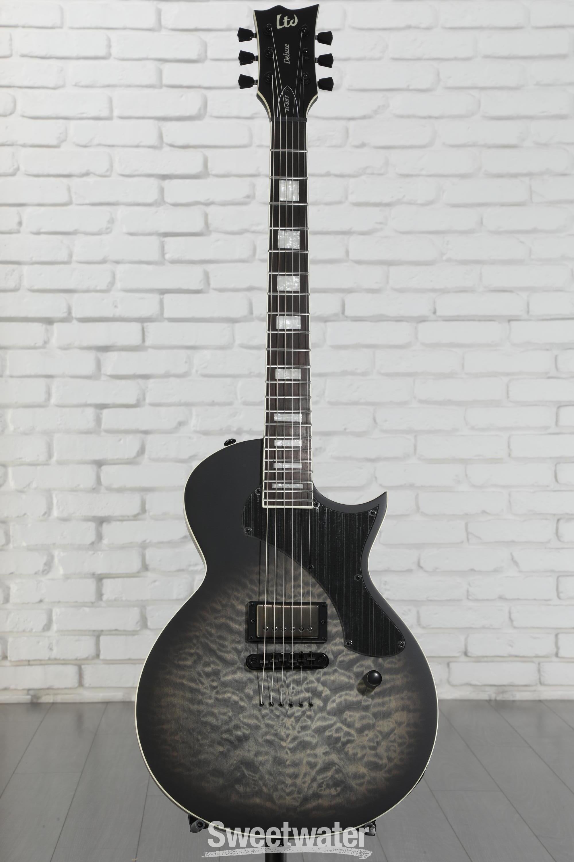 ESP LTD EC-01FT Electric Guitar - Charcoal Burst Satin