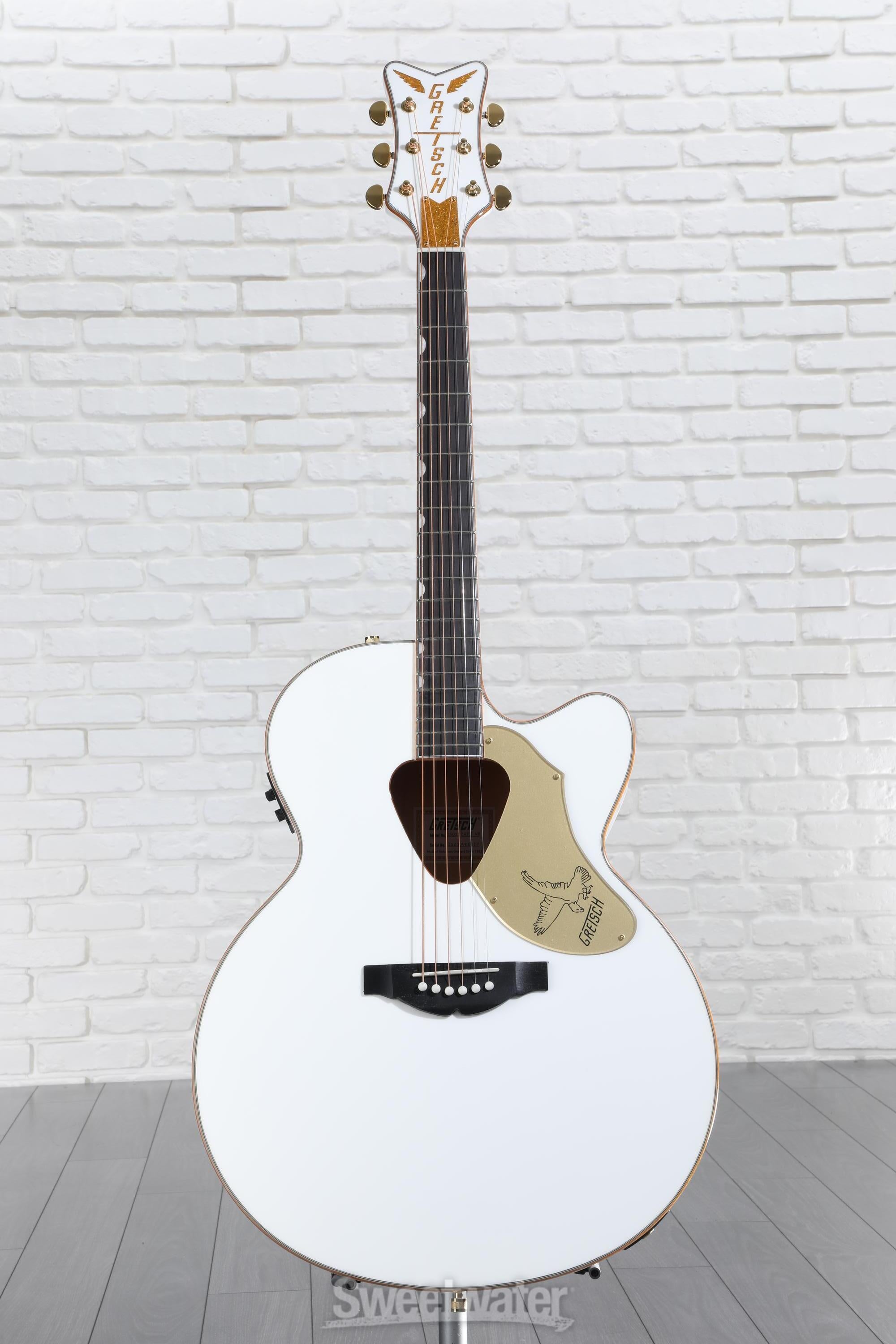 Gretsch G5022CWFE Rancher Falcon Jumbo Cutaway Acoustic-Electric Guitar -  White