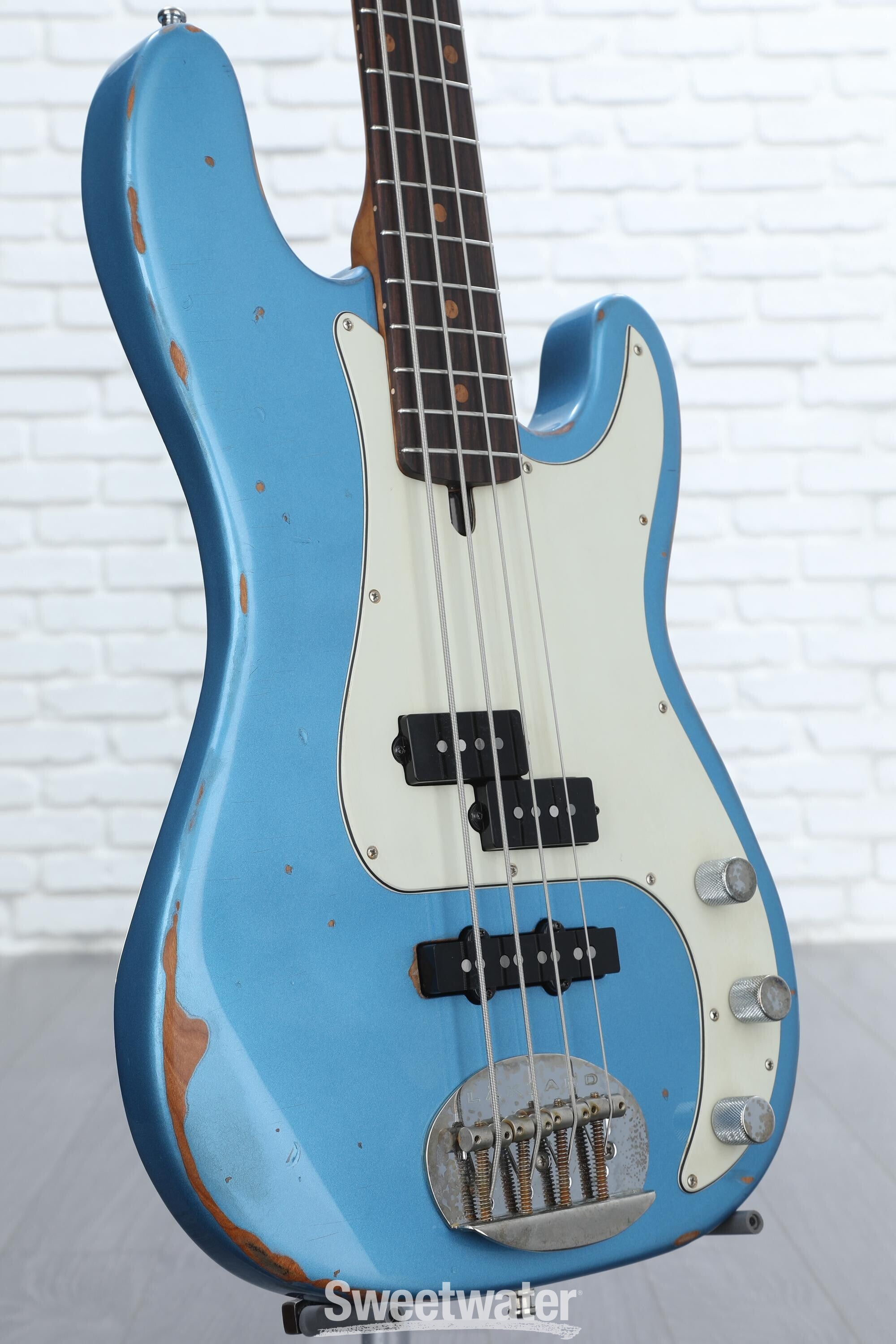 Lakland USA Classic 44-64 PJ Aged Bass Guitar - Lake Placid Blue,  Sweetwater Exclusive