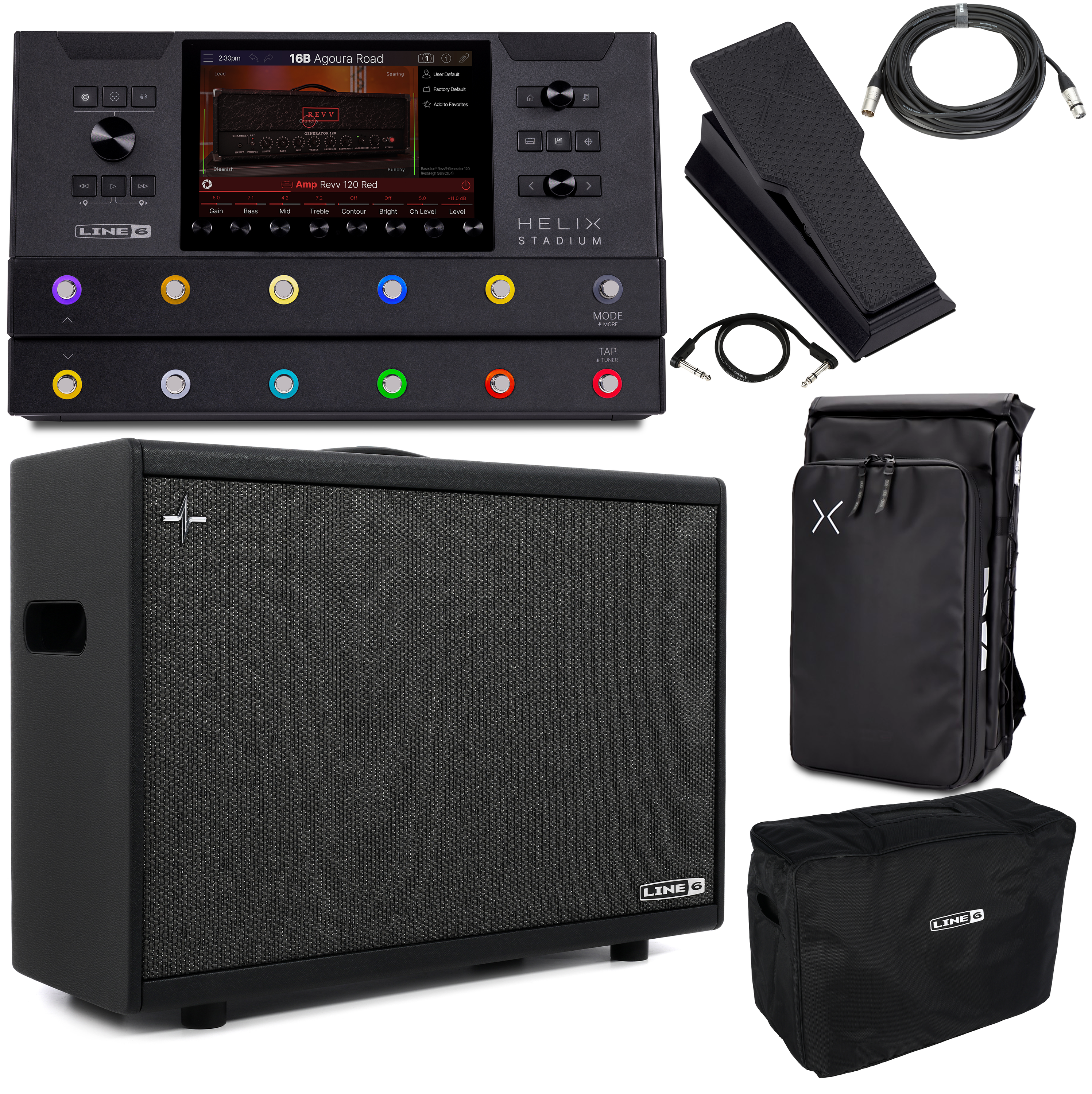 Line 6 Helix Stadium with Powercab 212 Plus Active Guitar Speaker