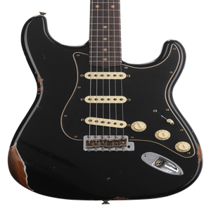 Fender Custom Shop Limited-edition Roasted Dual-Mag II Stratocaster Relic  Electric Guitar - Aged Black