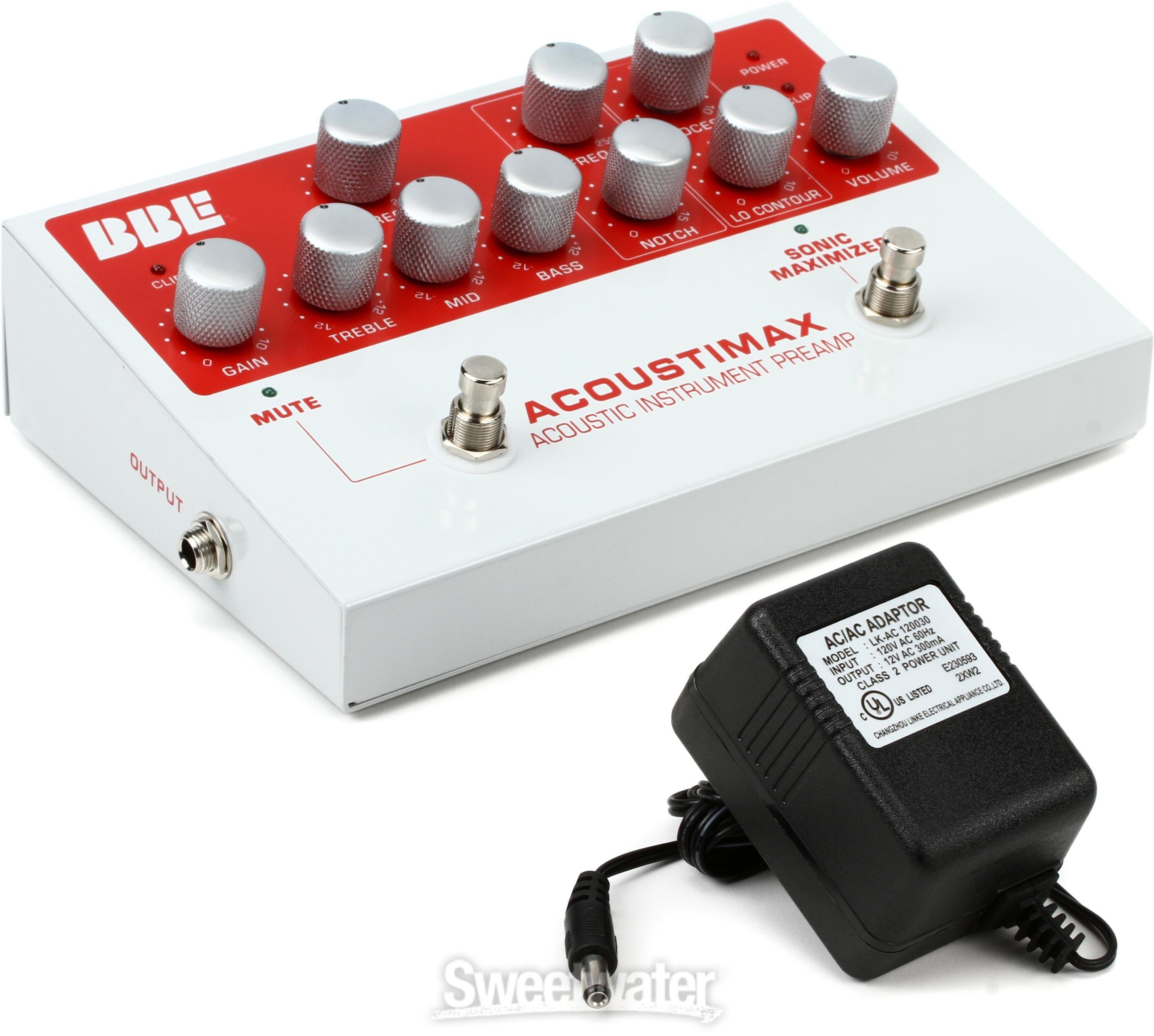 BBE Acoustimax Acoustic Instrument Preamp Pedal | Sweetwater
