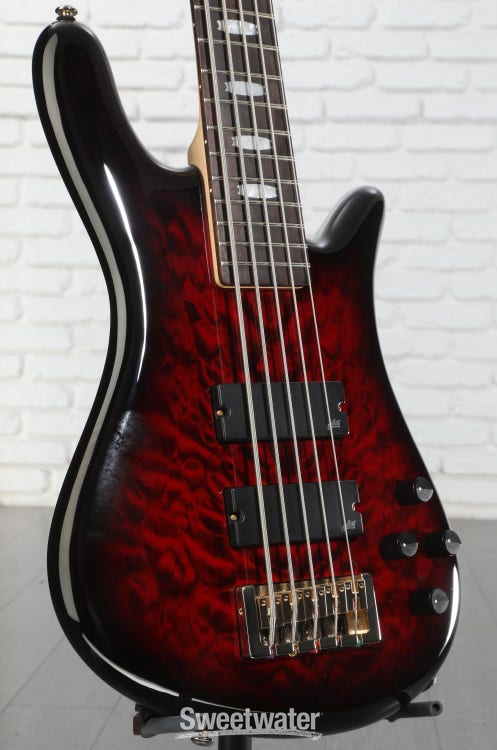 Spector Icon NS-5 5-string Electric Bass Guitar - Black Cherry Gloss