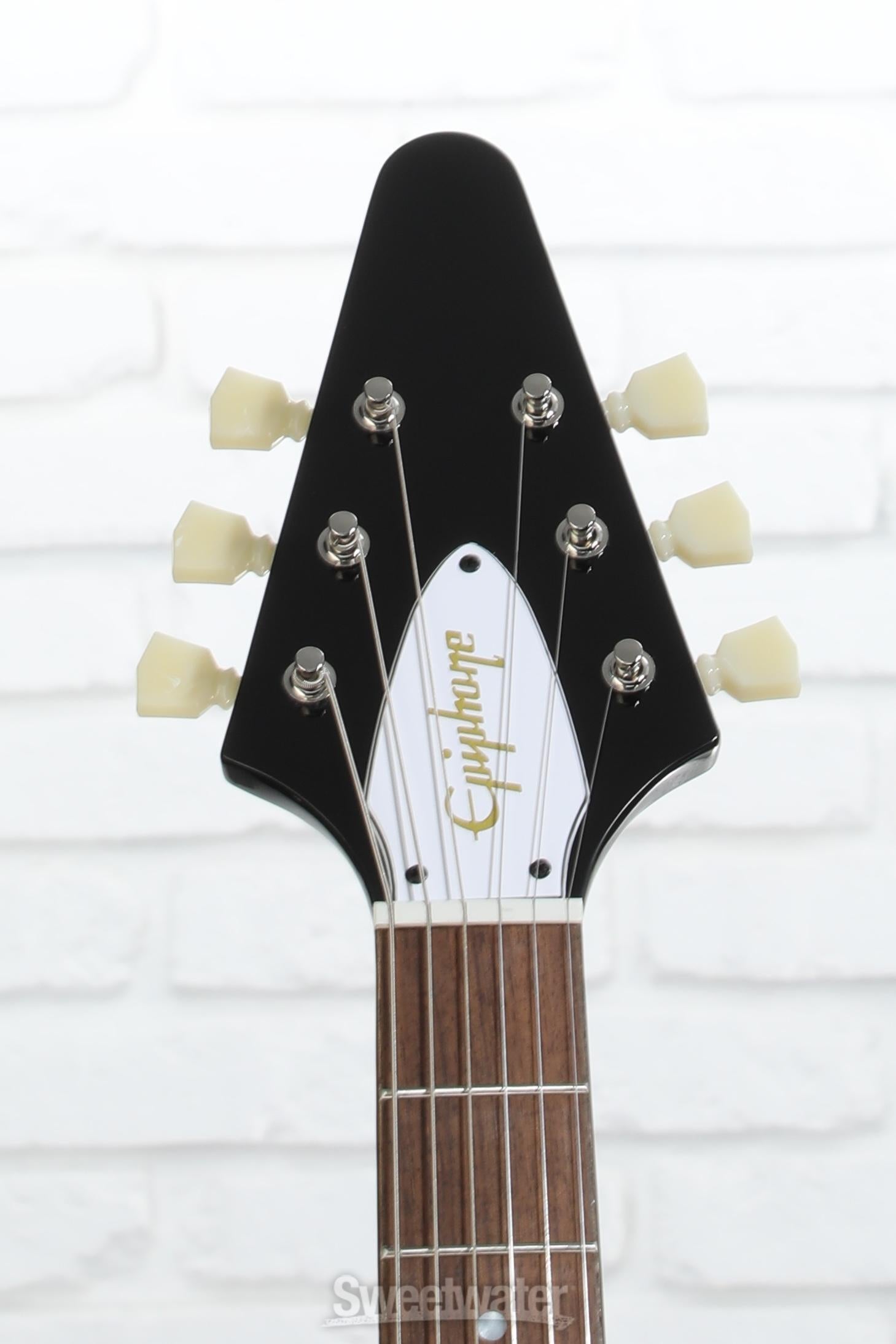 Epiphone Jimi Hendrix "Love Drops" Flying V Electric Guitar - Ebony
