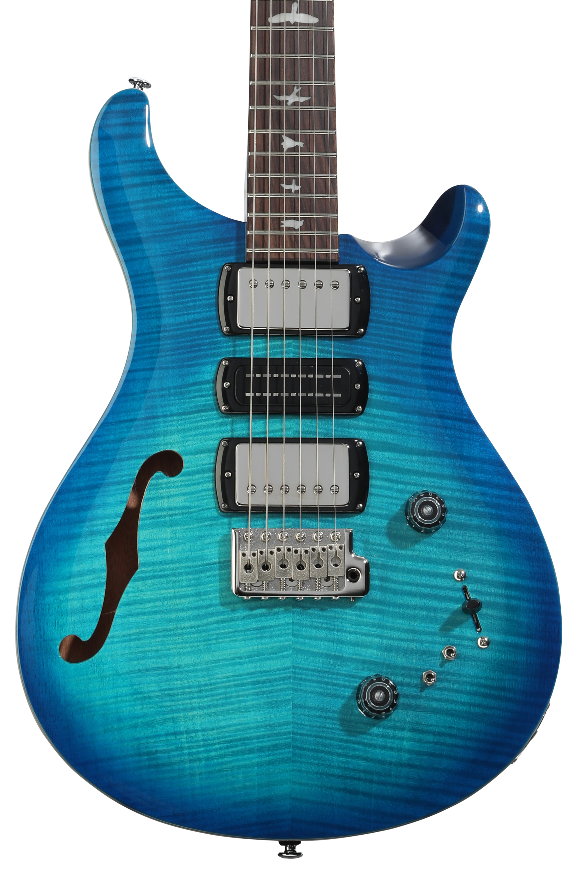 PRS SE Custom 22 Semi-Hollow Electric Guitar - Gray Black