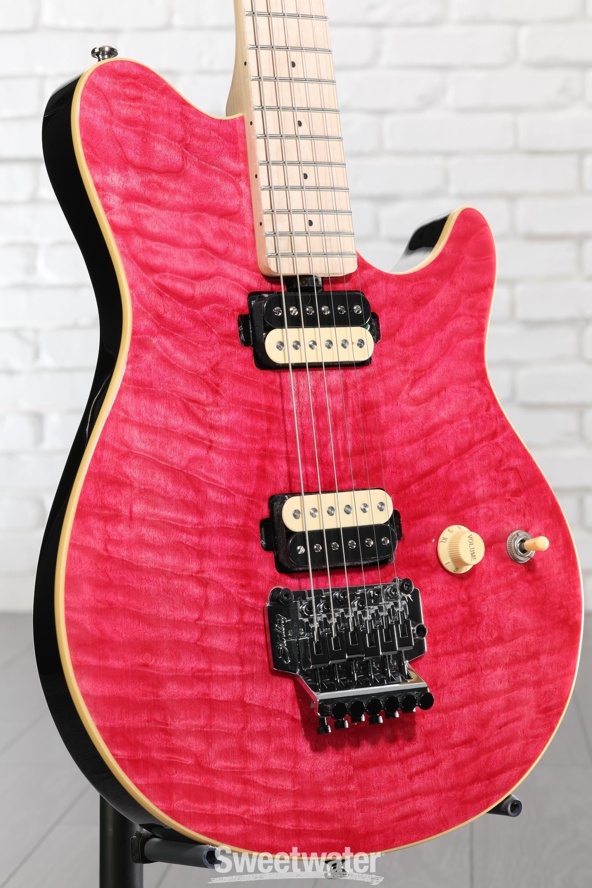 Sterling By Music Man Axis Quilted Maple Electric Guitar - Trans