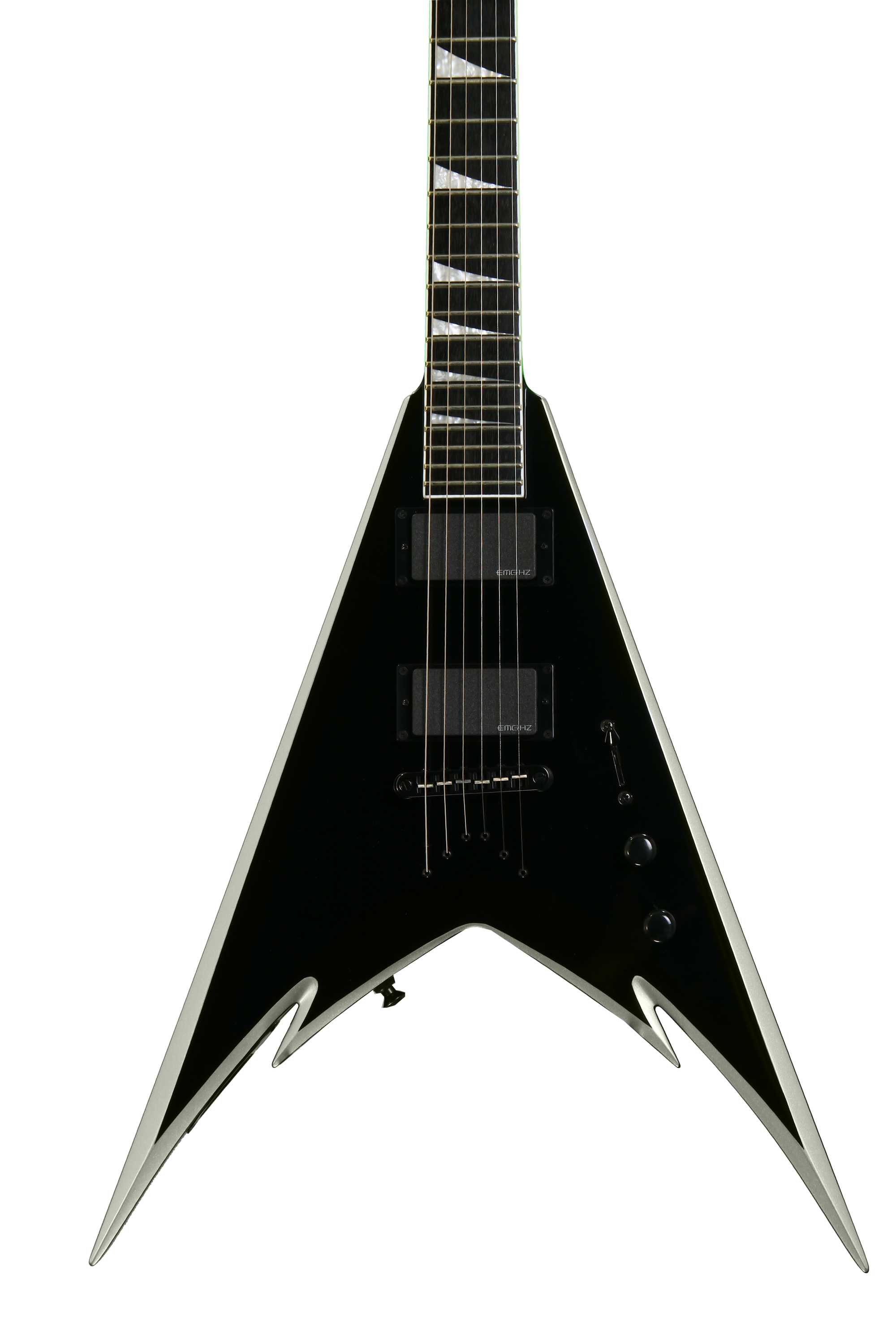 Jackson Phil Demmel PDXT String-Through King V - Black with Silver