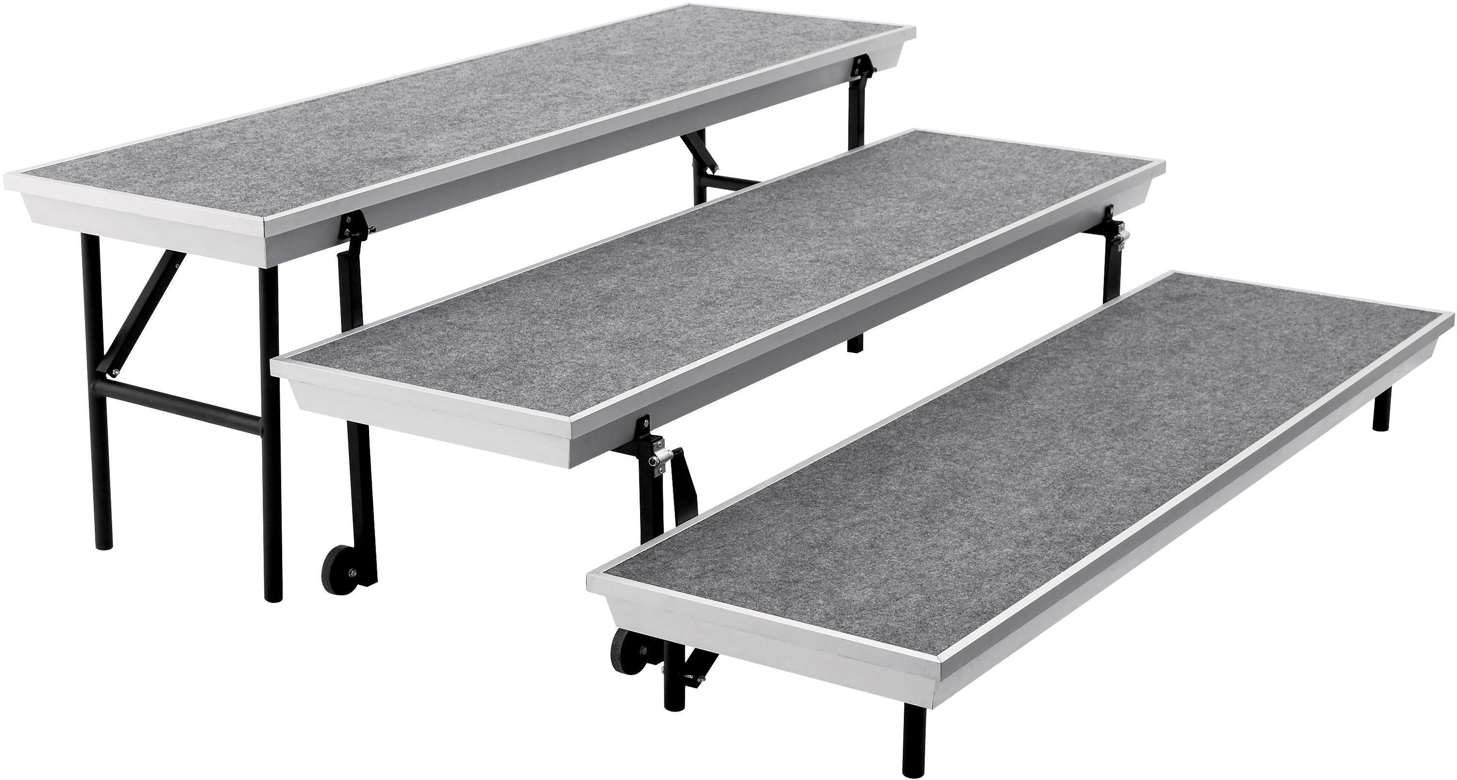 Photo of National Public Seating Straight Transport Riser - Gray