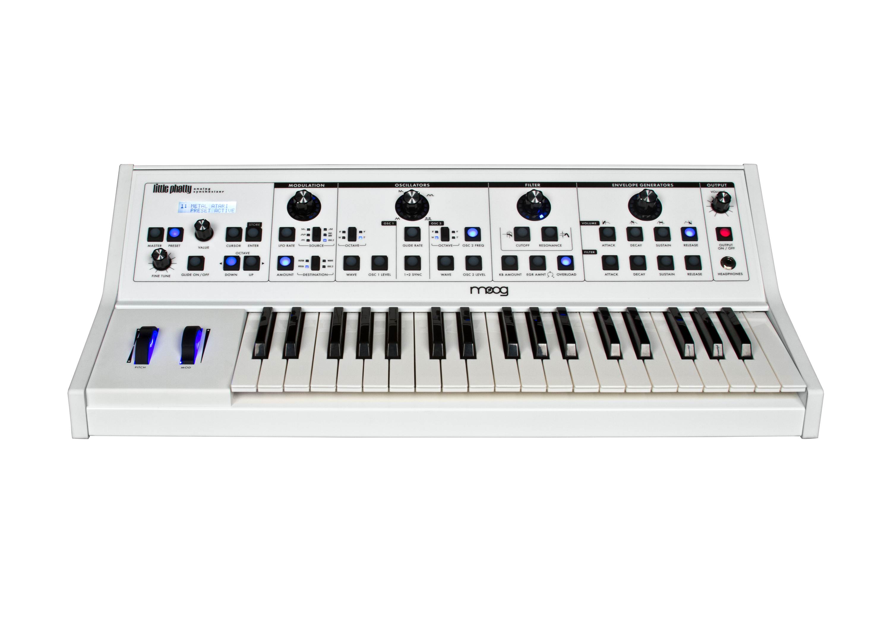 Moog Little Phatty Stage II - Limited Edition White | Sweetwater Moog Little Phatty Stage II - Limited Edition White | Sweetwater