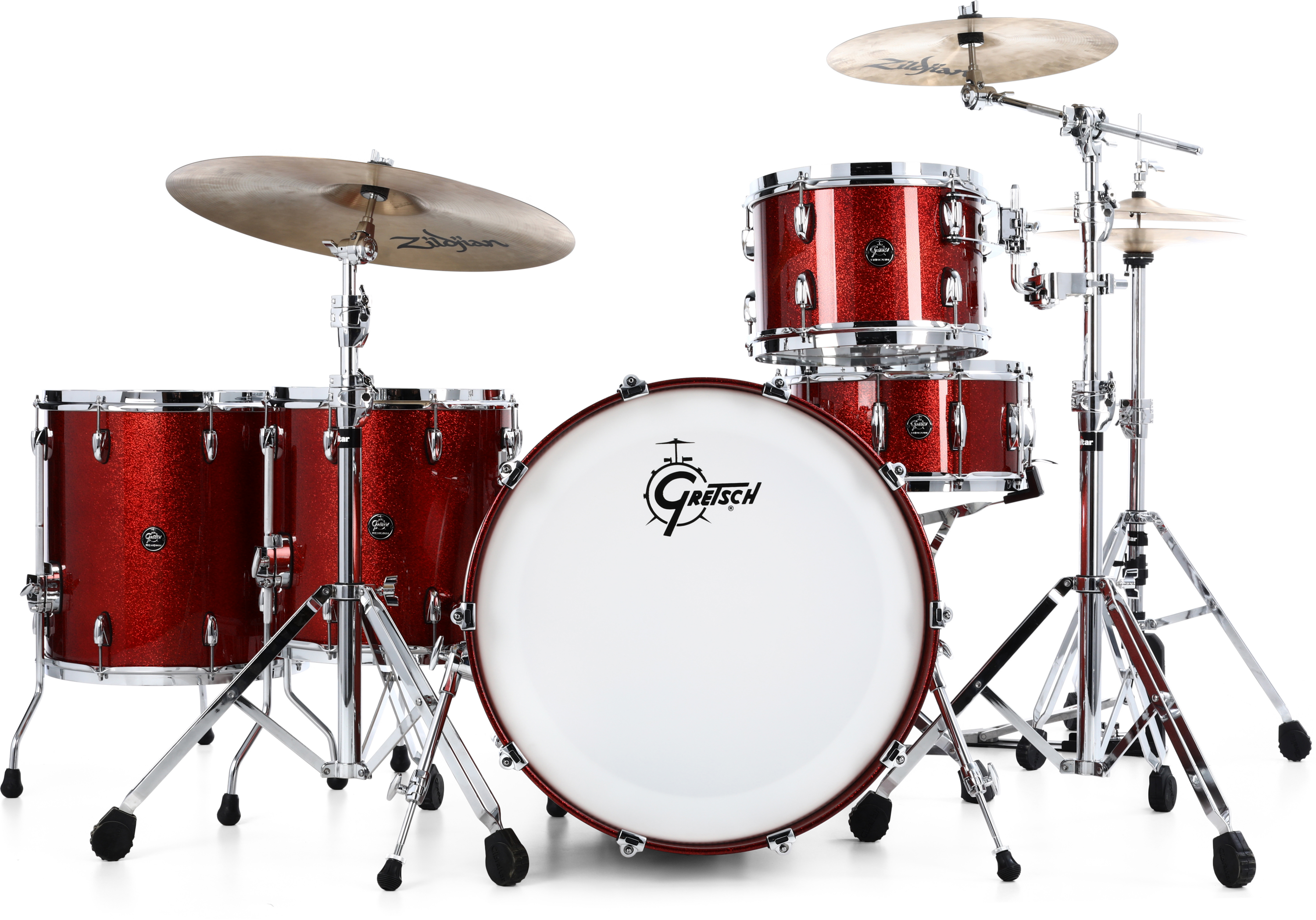 Gretsch Drums Renown RN2-E4246 4-piece Shell Pack - Burnt Orange Sparkle - Sweetwater Exclusive