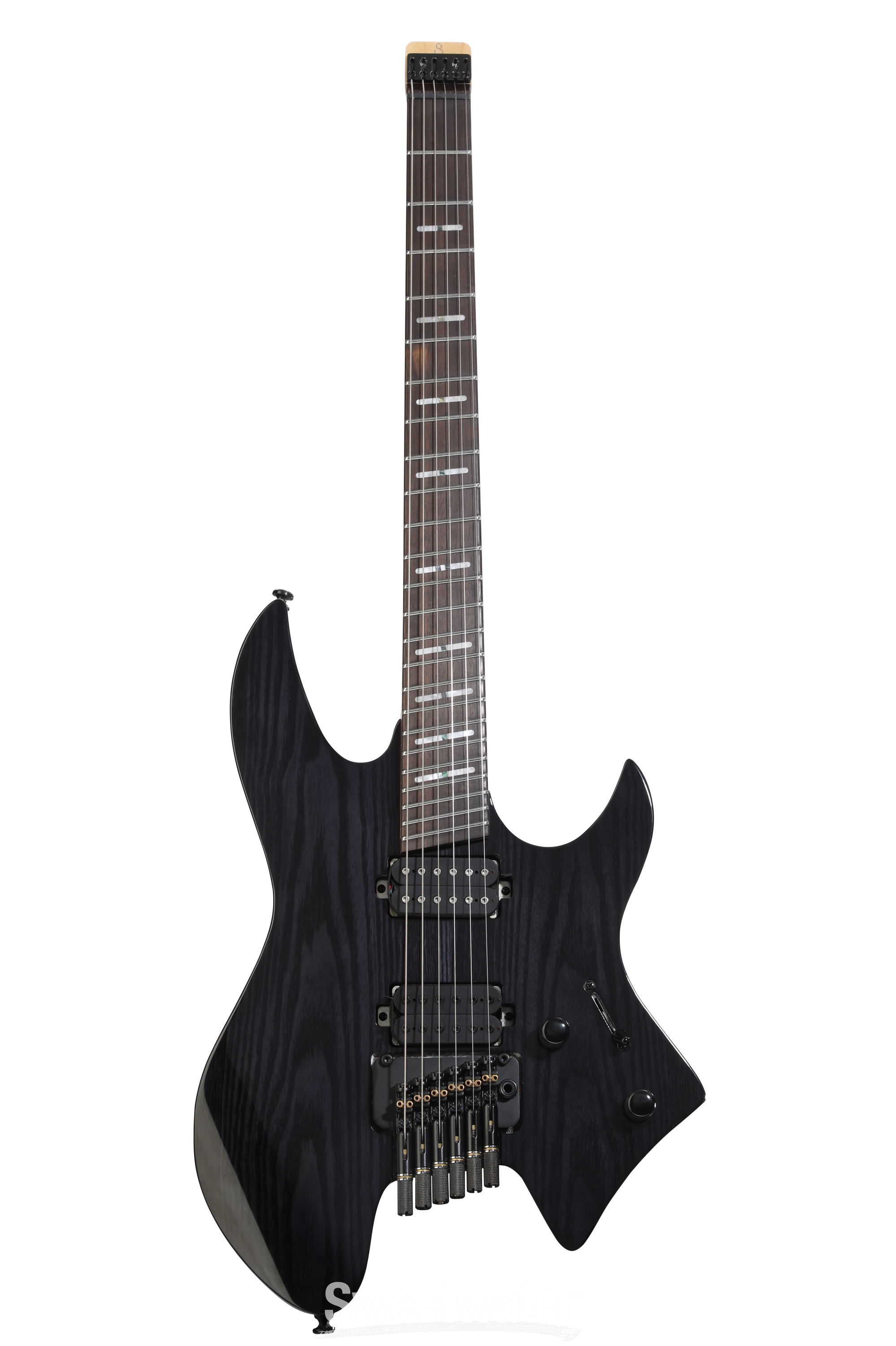 ◆6st Headless Guitar See Thru Black Sire Larry Carlton X6 Headless Electric Guitar - Transparent Black