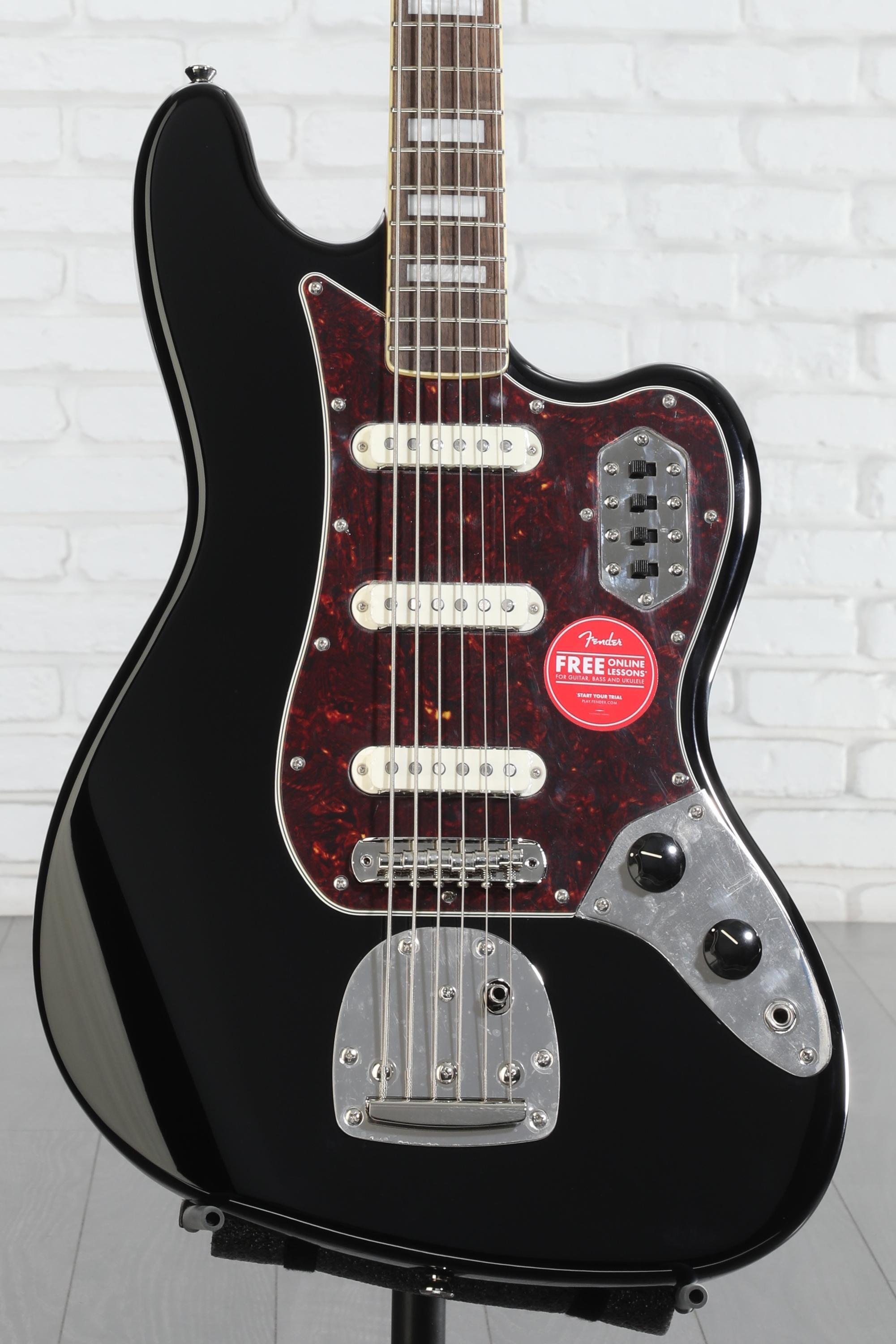 Squier Classic Vibe Bass VI Guitar - Black | Sweetwater
