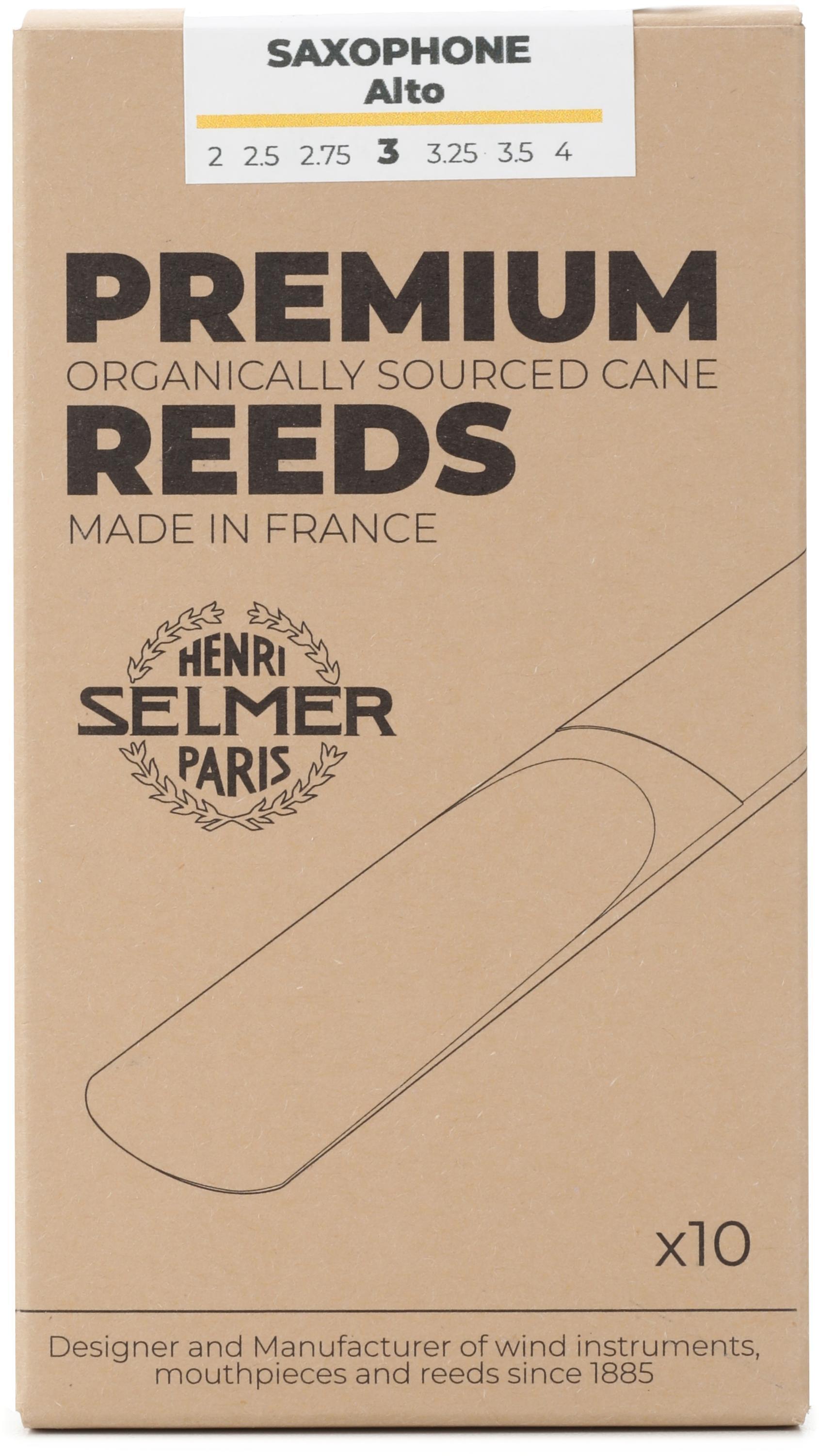 Photo of Selmer Paris Premium Alto Saxophone Reeds - 3, 10-pack