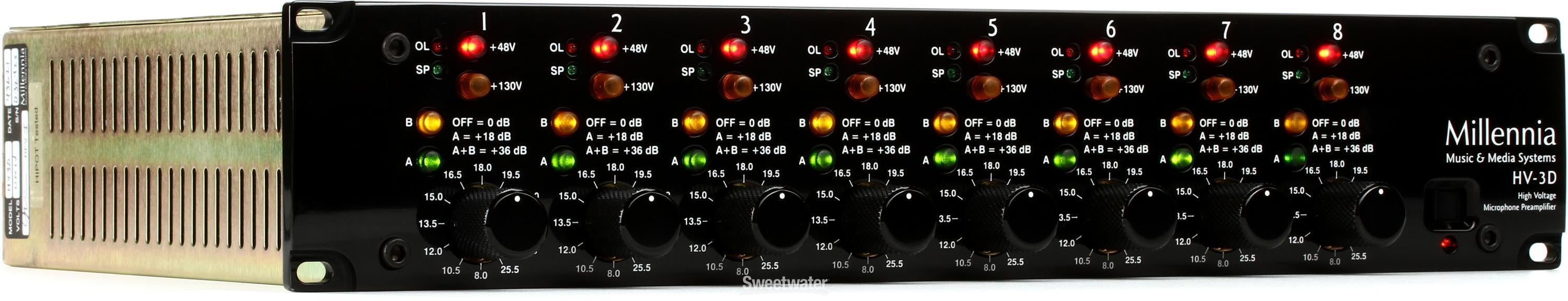 Millennia HV-3D/8 8-channel Microphone Preamp | Sweetwater