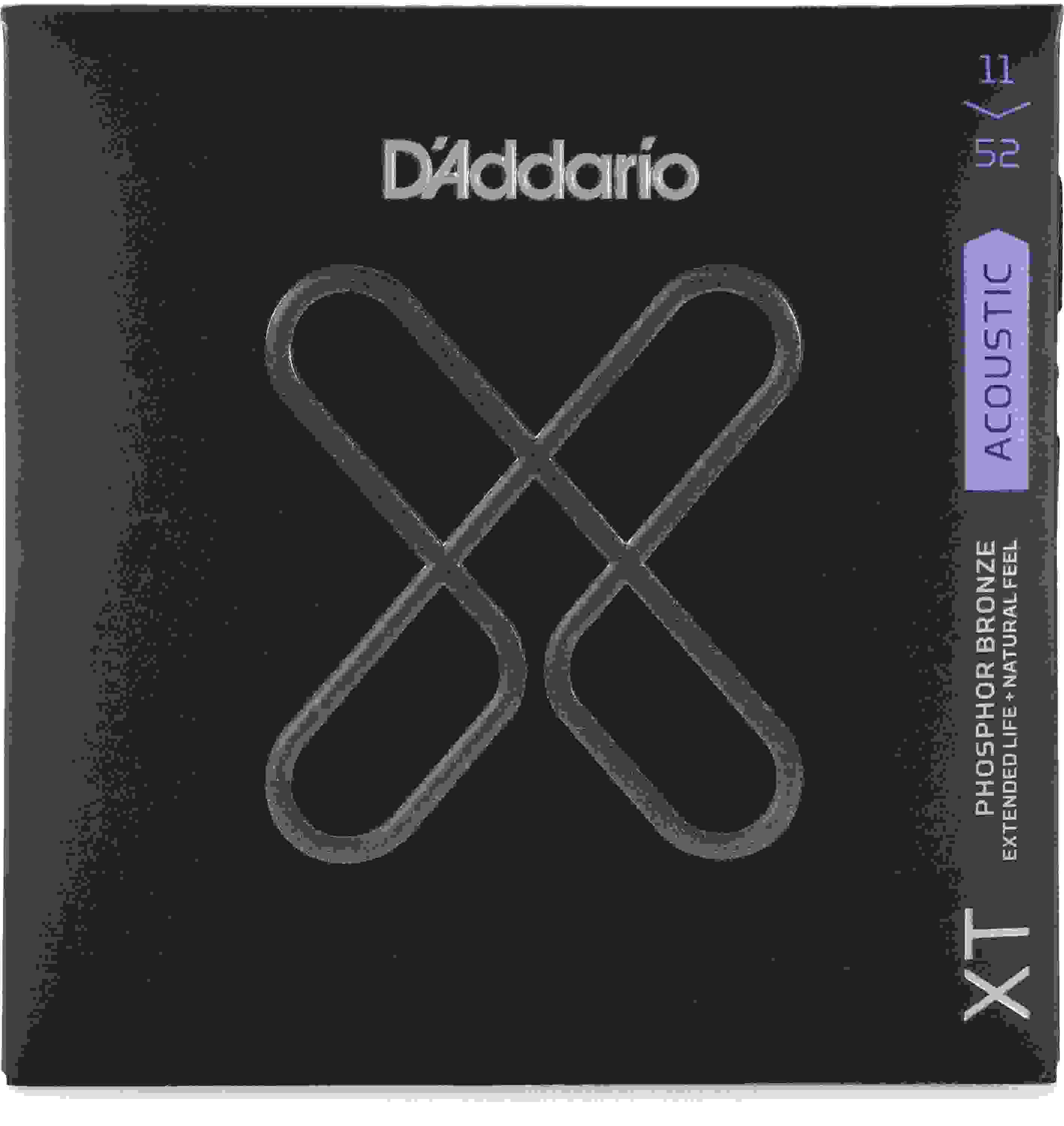D'Addario XTAPB1152 XT Phosphor Bronze Coated Acoustic Guitar Strings - .011-.052 Custom Light