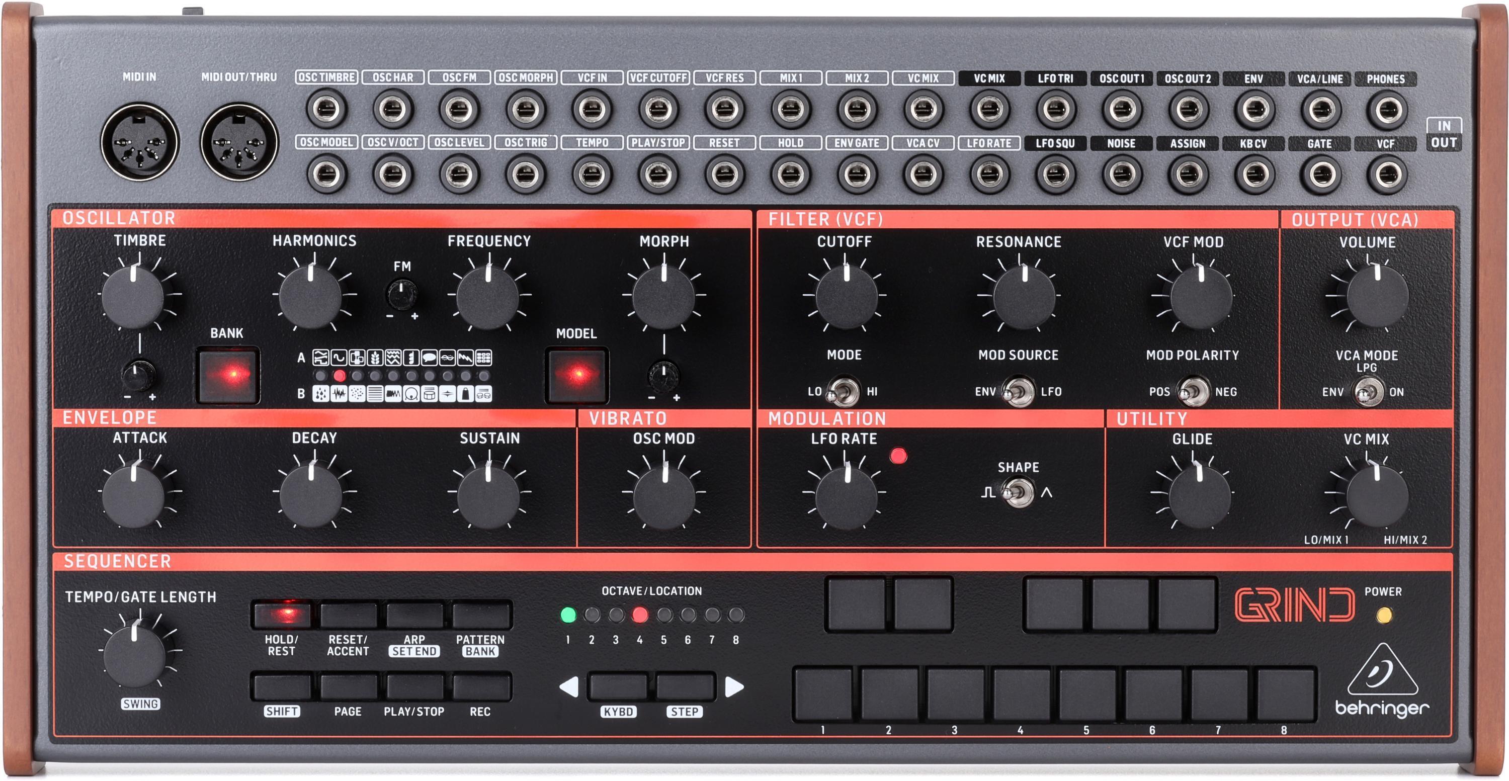 Behringer TD-3-MO-BK Analog Bass Line Synthesizer - Black | Sweetwater