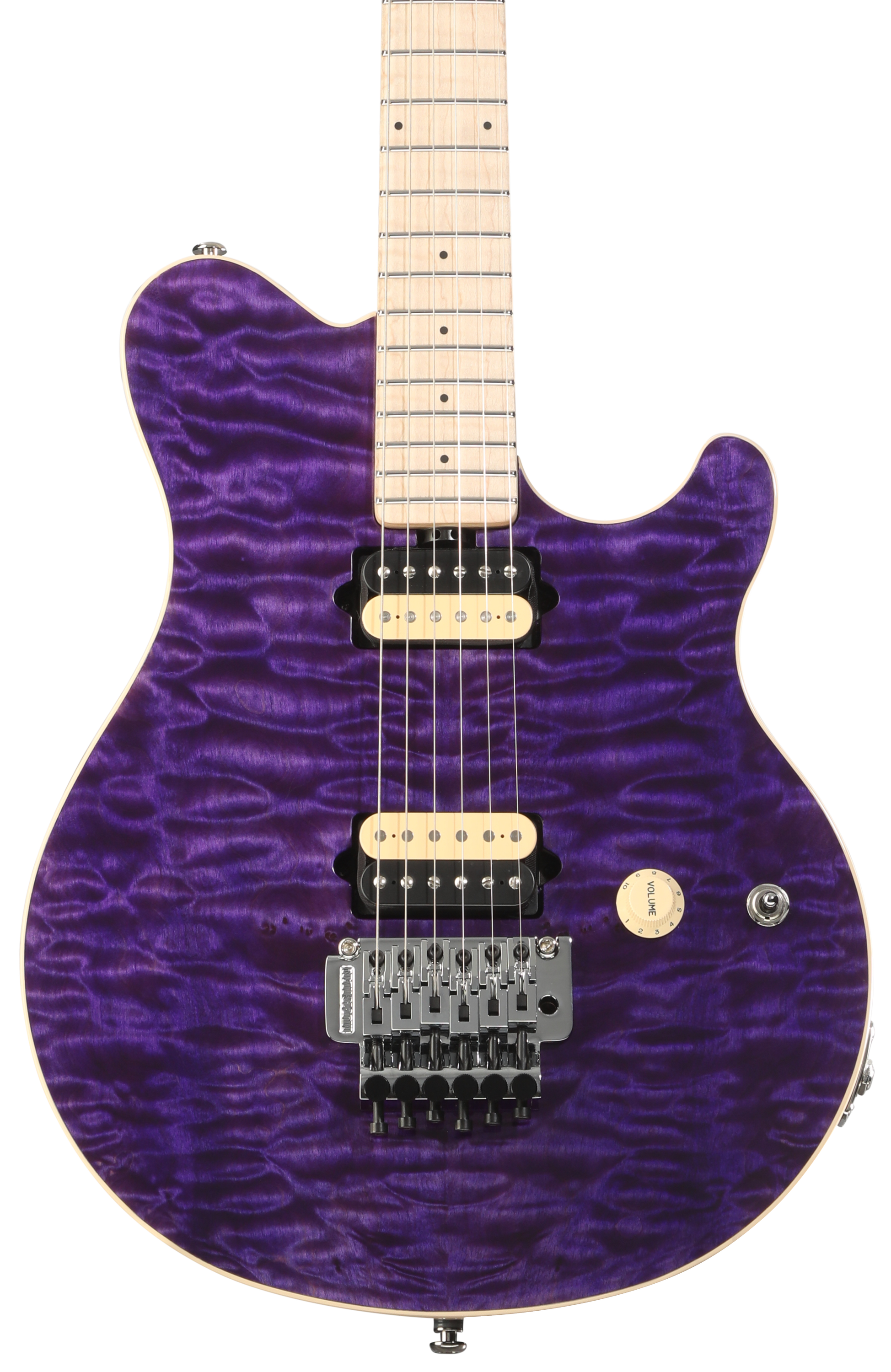 Photo of Ernie Ball Music Man 30th Anniversary Axis Electric Guitar - Translucent Purple Quilt