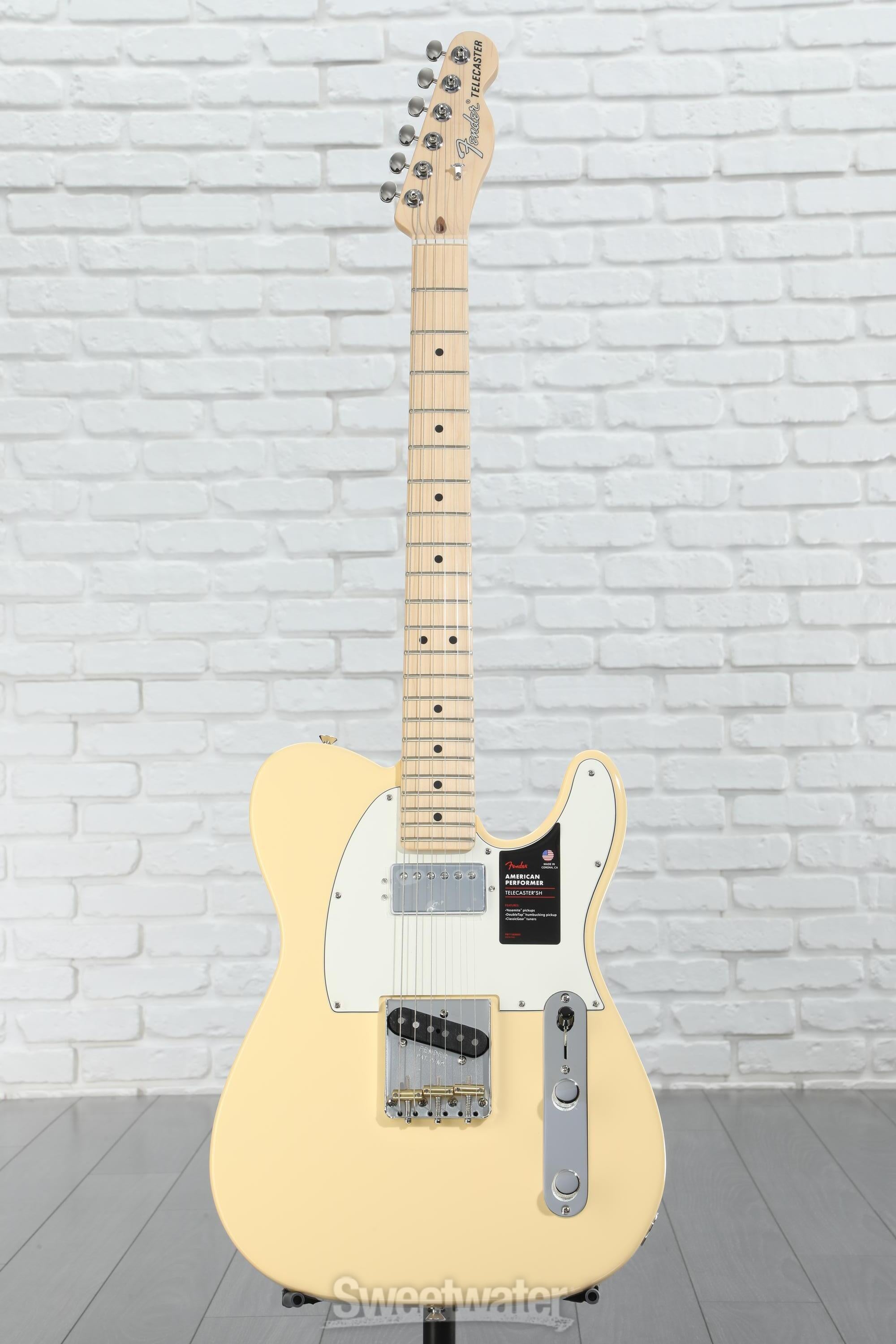 ギター American Performer Telecaster Hum Custom Fender American Performer Telecaster Hum - Vintage White