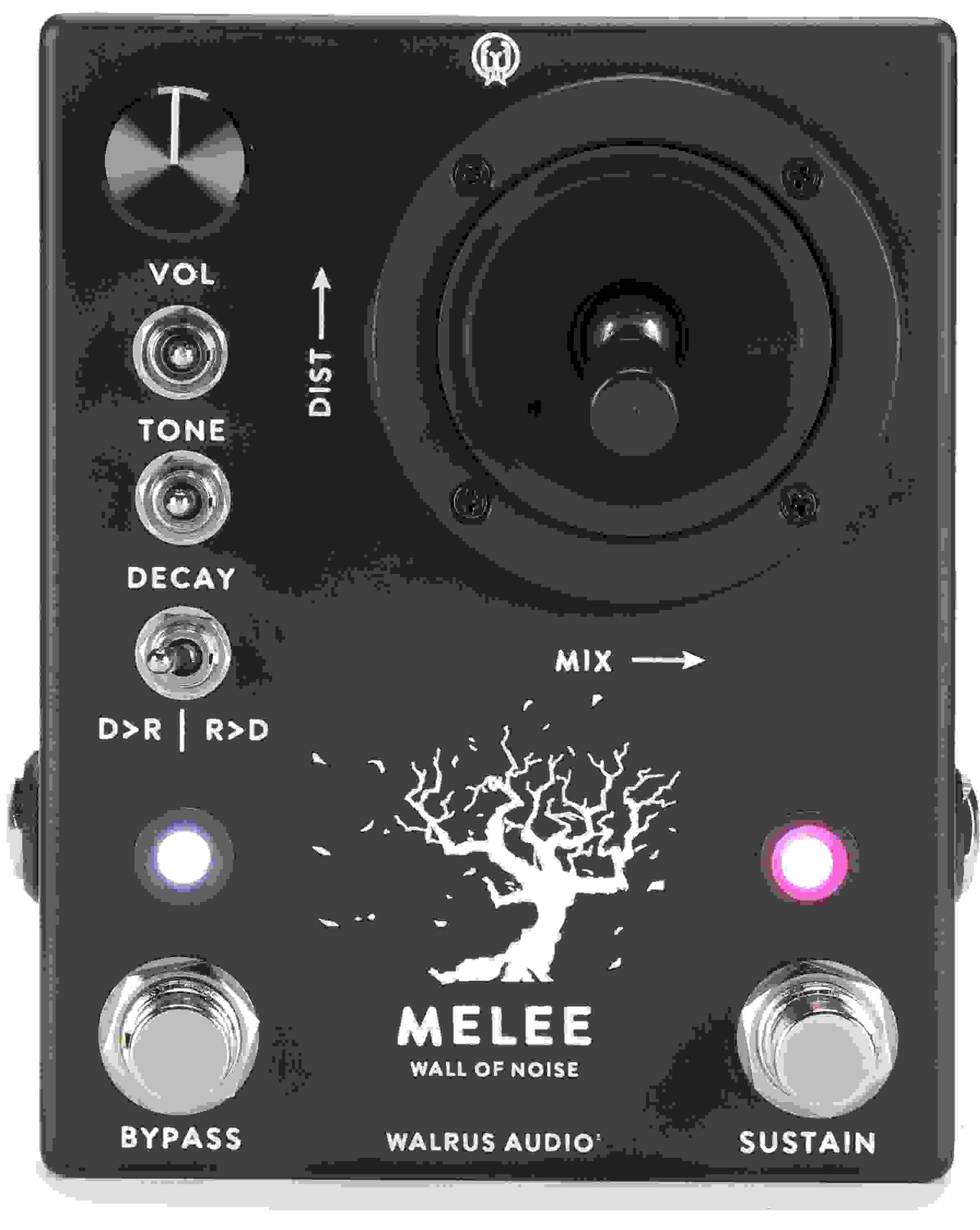 Walrus Audio Melee Wall of Noise Distortion/Reverb Pedal Black