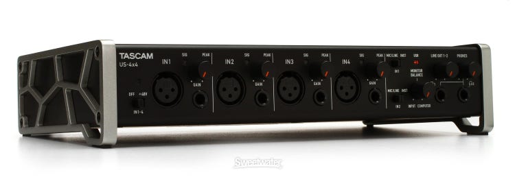 Interfaz de Audio TASCAM USB/MIDI de 4 Canales. US-04x04HR